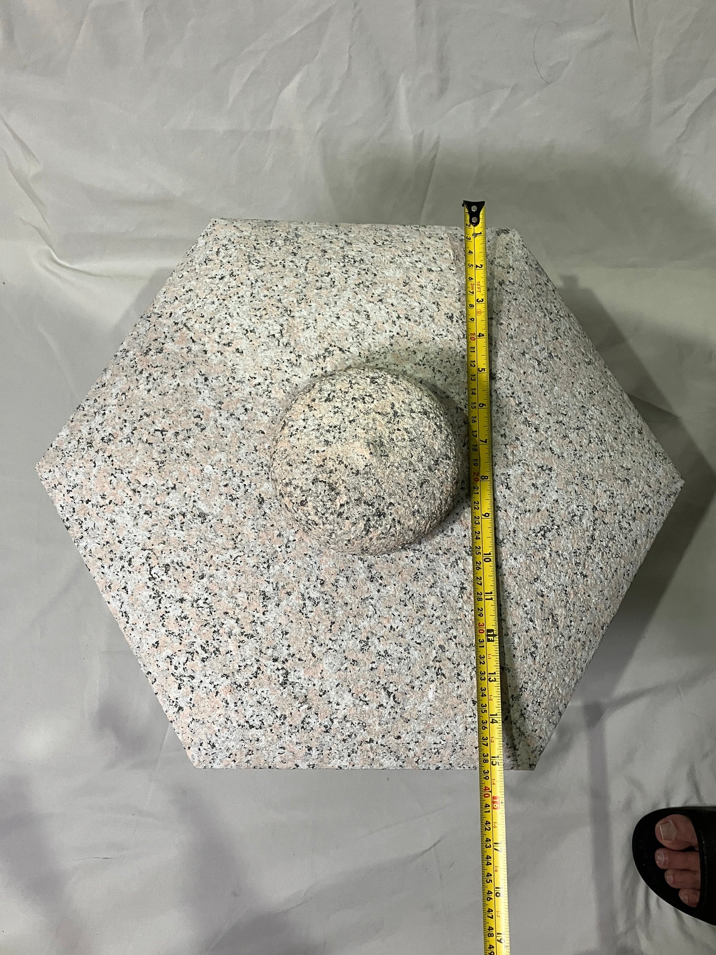 Zen Pink Stone Lantern Yukimi Tourou Medium Granite Japanese Garden Ornament Statue
