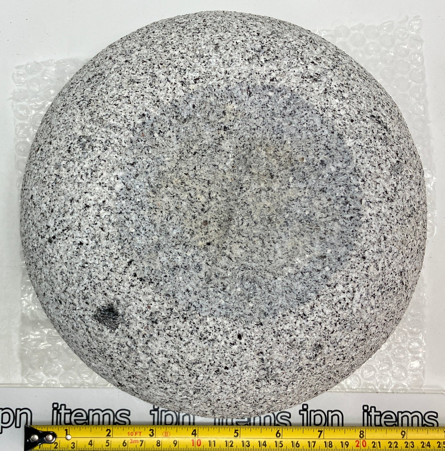 Small Granite Stone Water Bowl 8.6 in Chozubachi Japanese Garden Ornament Statue