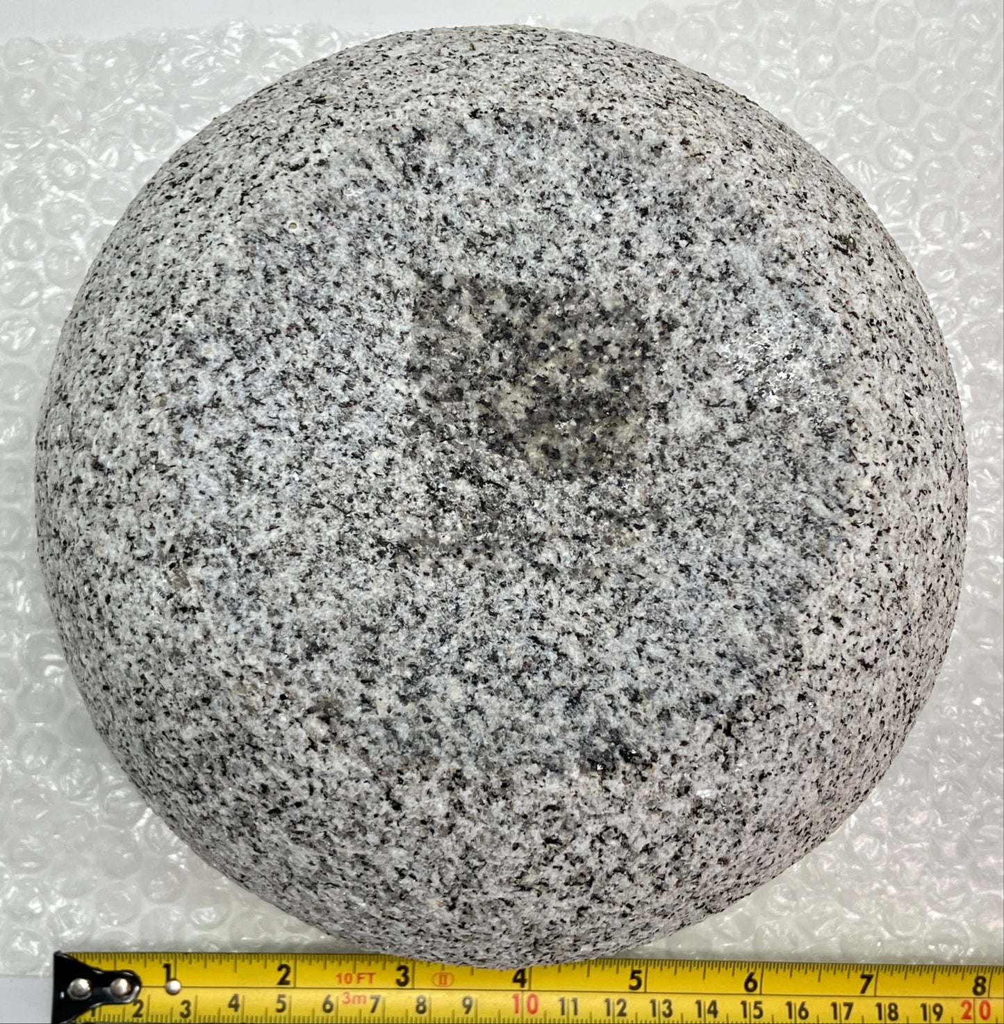 Small Granite Stone Water Bowl 6.6 in Chozubachi Japanese Garden Ornament Statue