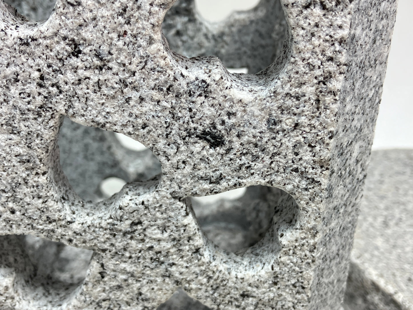 Handmade Granite Stone Lantern Heart Cutouts Japanese Stone Art for Candle LED