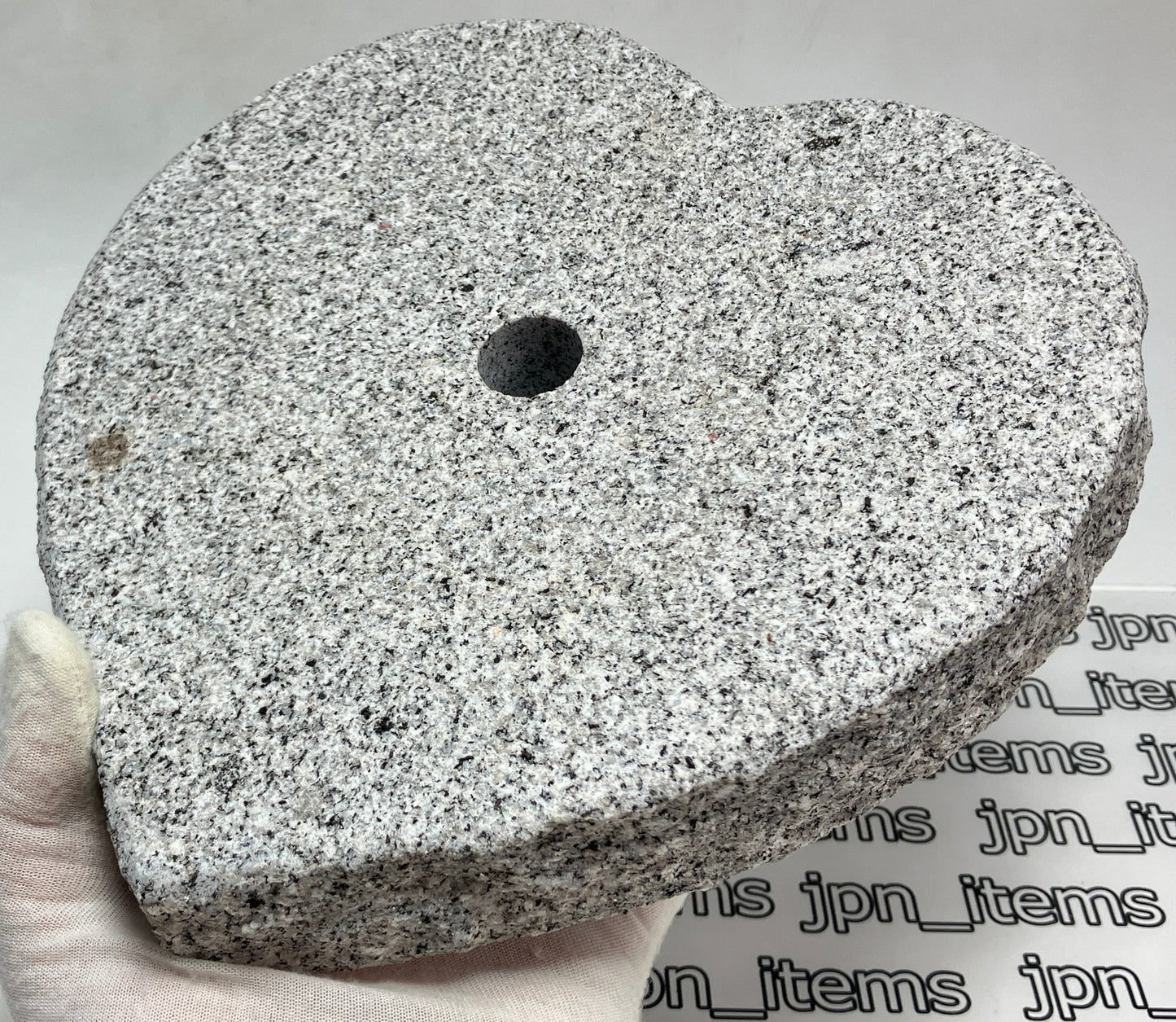 Handmade Granite Stone Lantern Heart Cutouts Japanese Stone Art for Candle LED