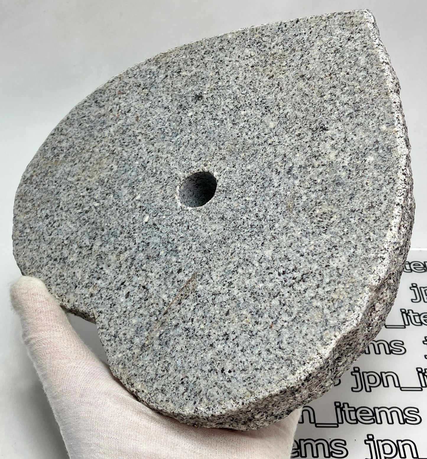 Handmade Granite Stone Lantern Heart Cutouts Japanese Stone Art for Candle LED