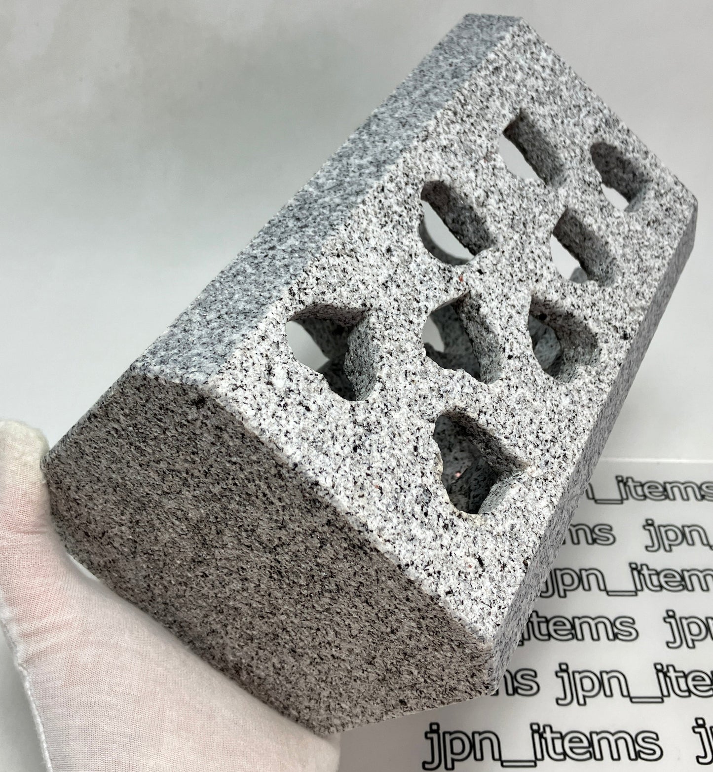 Handmade Granite Stone Lantern Heart Cutouts Japanese Stone Art for Candle LED