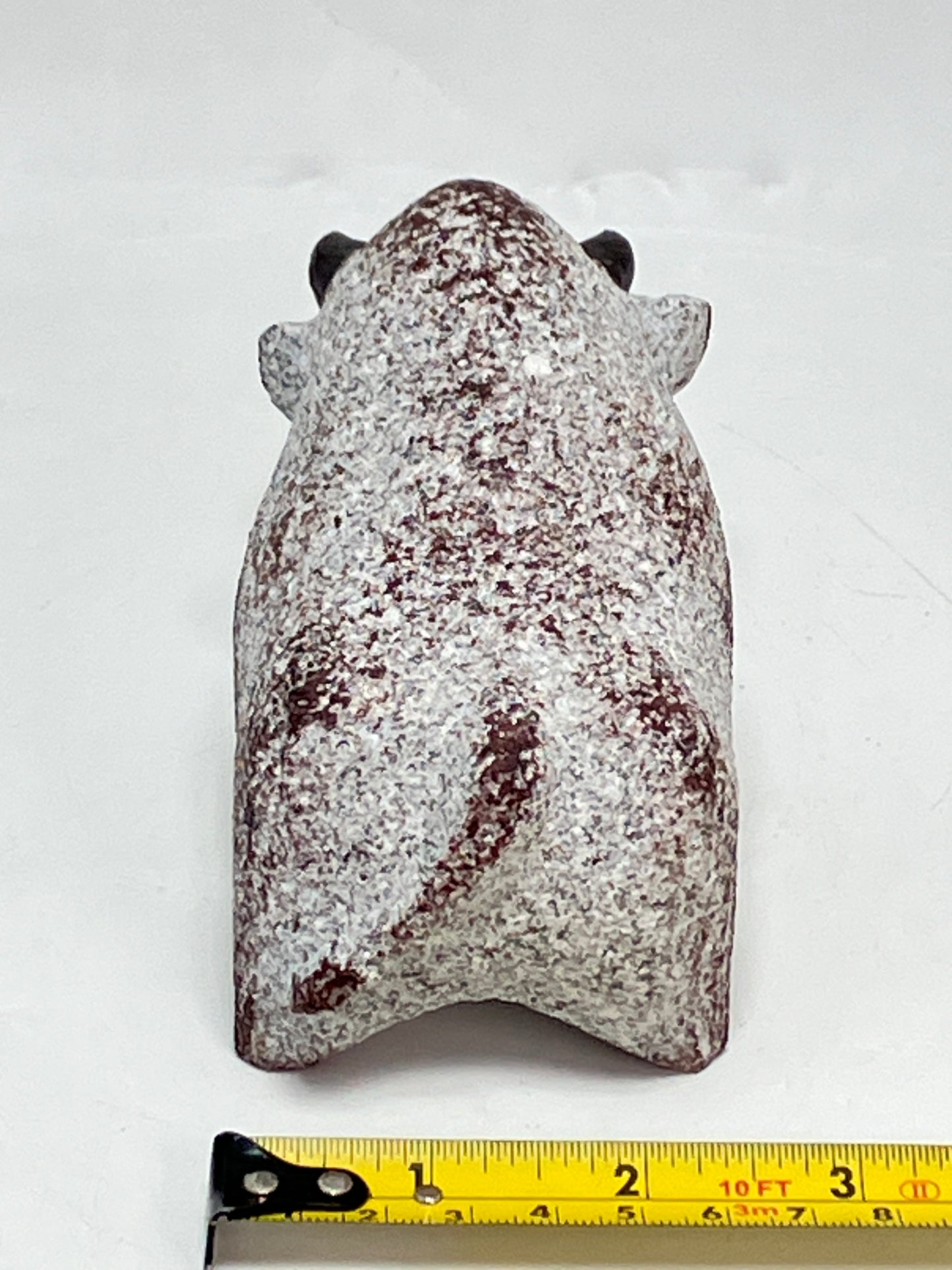 Small Gray Bull Cow Granite Stone Sculpture Handmade Japan