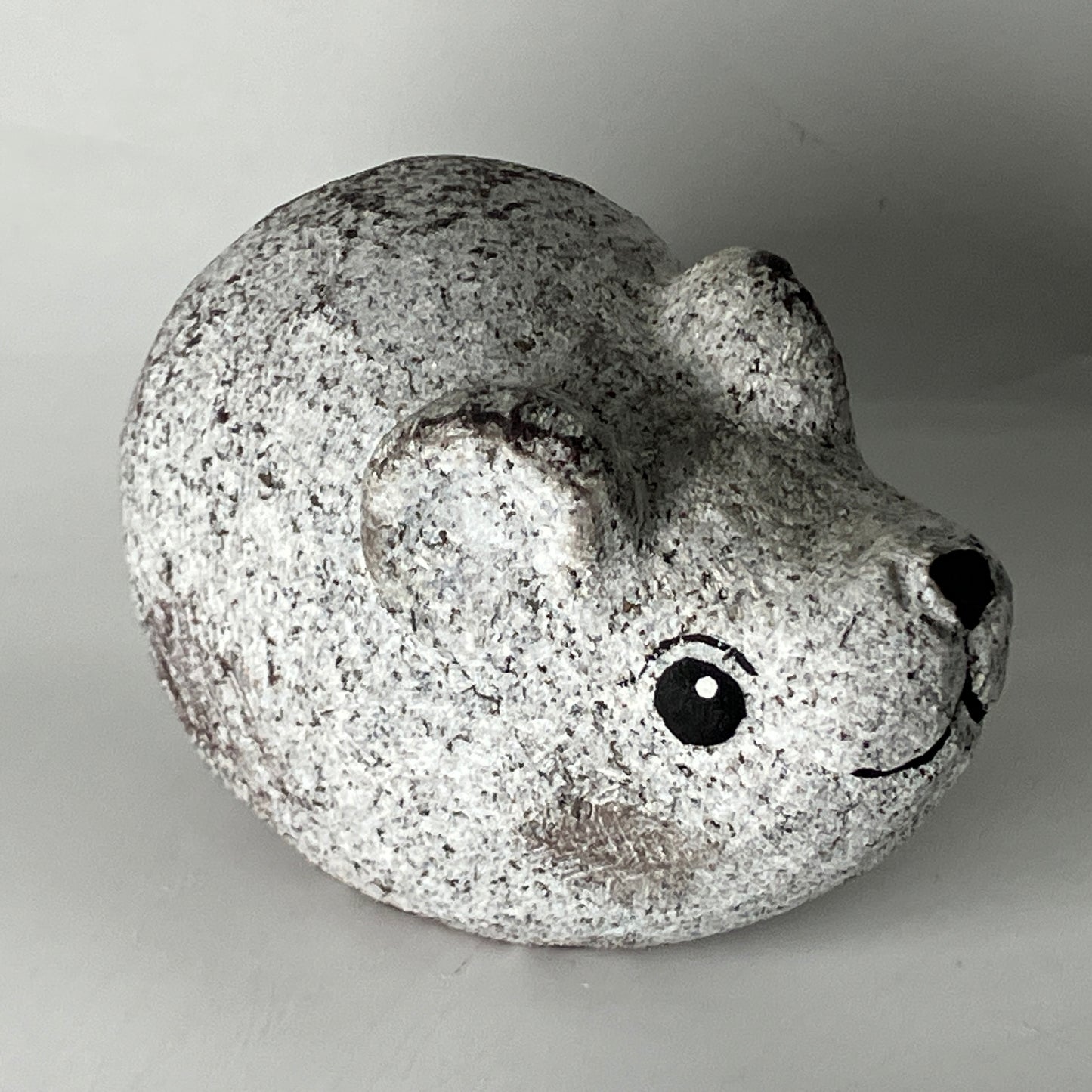Small Gray Rat Mouse Figurine Granite Stone Sculpture Handmade Japan 2019