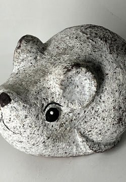 Small Gray Rat Mouse Figurine Granite Stone Sculpture Handmade Japan 2019