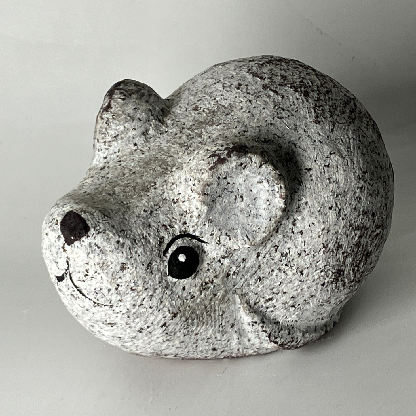 Small Gray Rat Mouse Figurine Granite Stone Sculpture Handmade Japan 2019