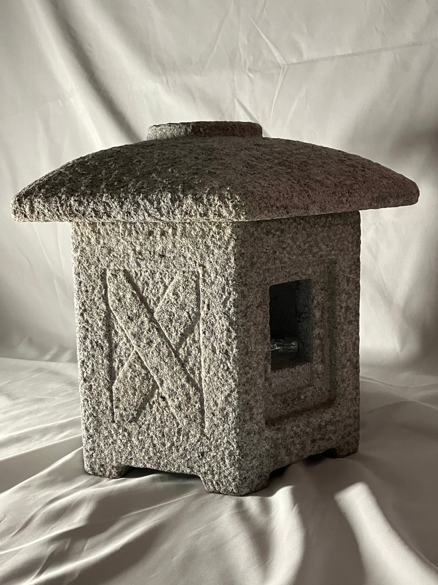 Stone Lantern Sunshouan Tourou Medium Granite Japanese Garden Ornament Statue