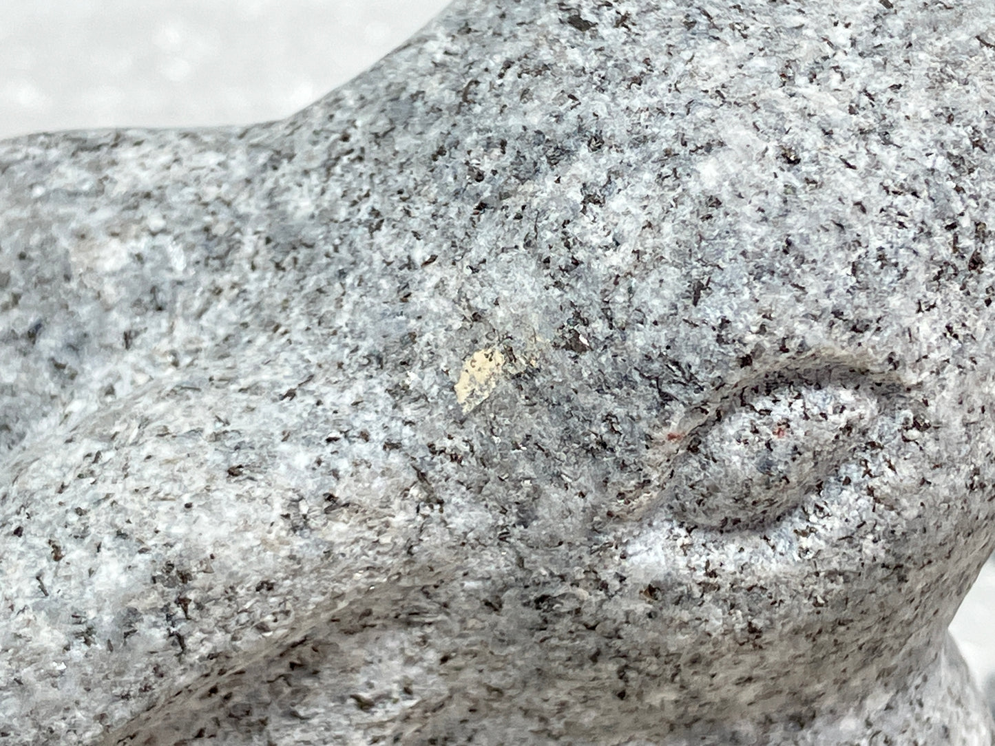 Rabbit Gray Granite Stone Sculpture Handmade Japanese Garden