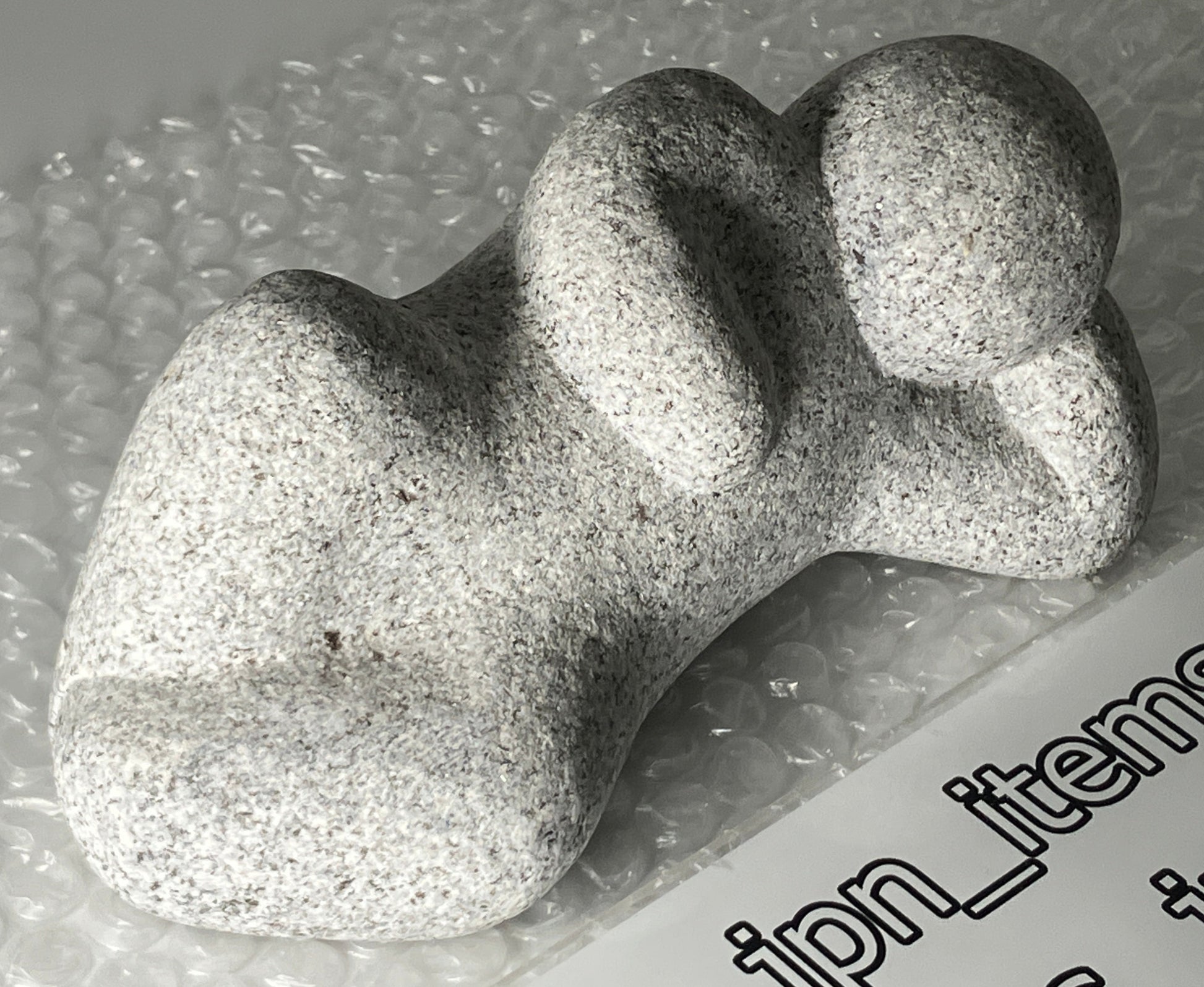 Stick Figure Stone Sculpture Grey