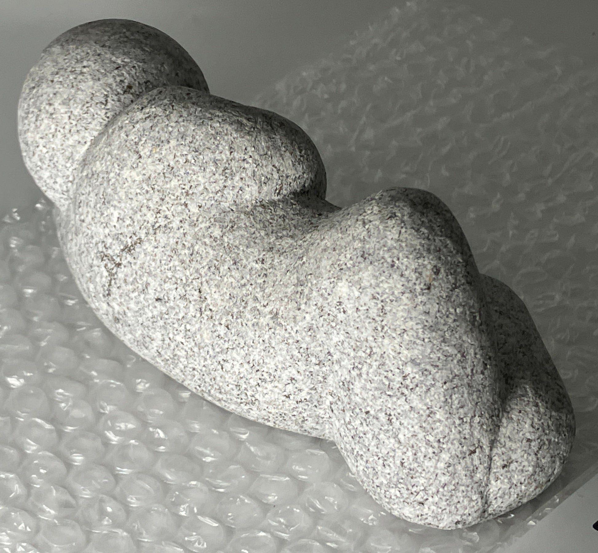Stick Figure Stone Sculpture Grey