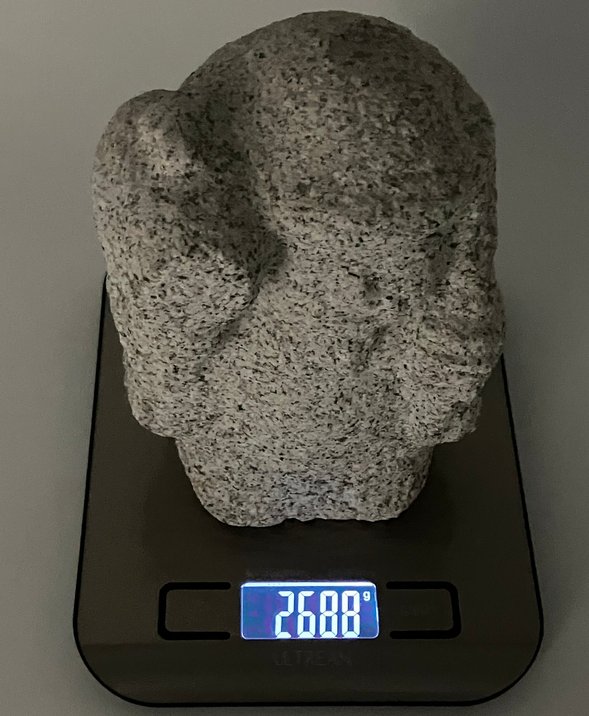 Daikokuten Jizo Gray Granite Stone Sculpture
