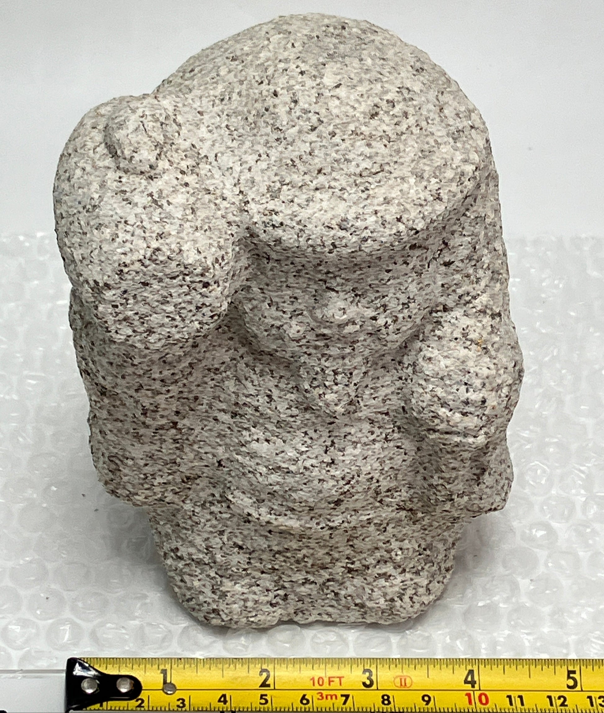 Daikokuten Jizo Gray Granite Stone Sculpture