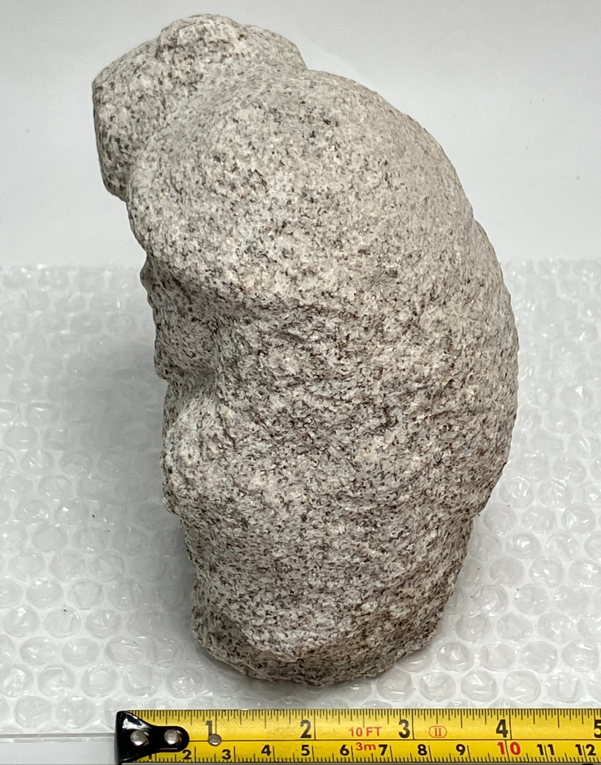 Daikokuten Jizo Gray Granite Stone Sculpture
