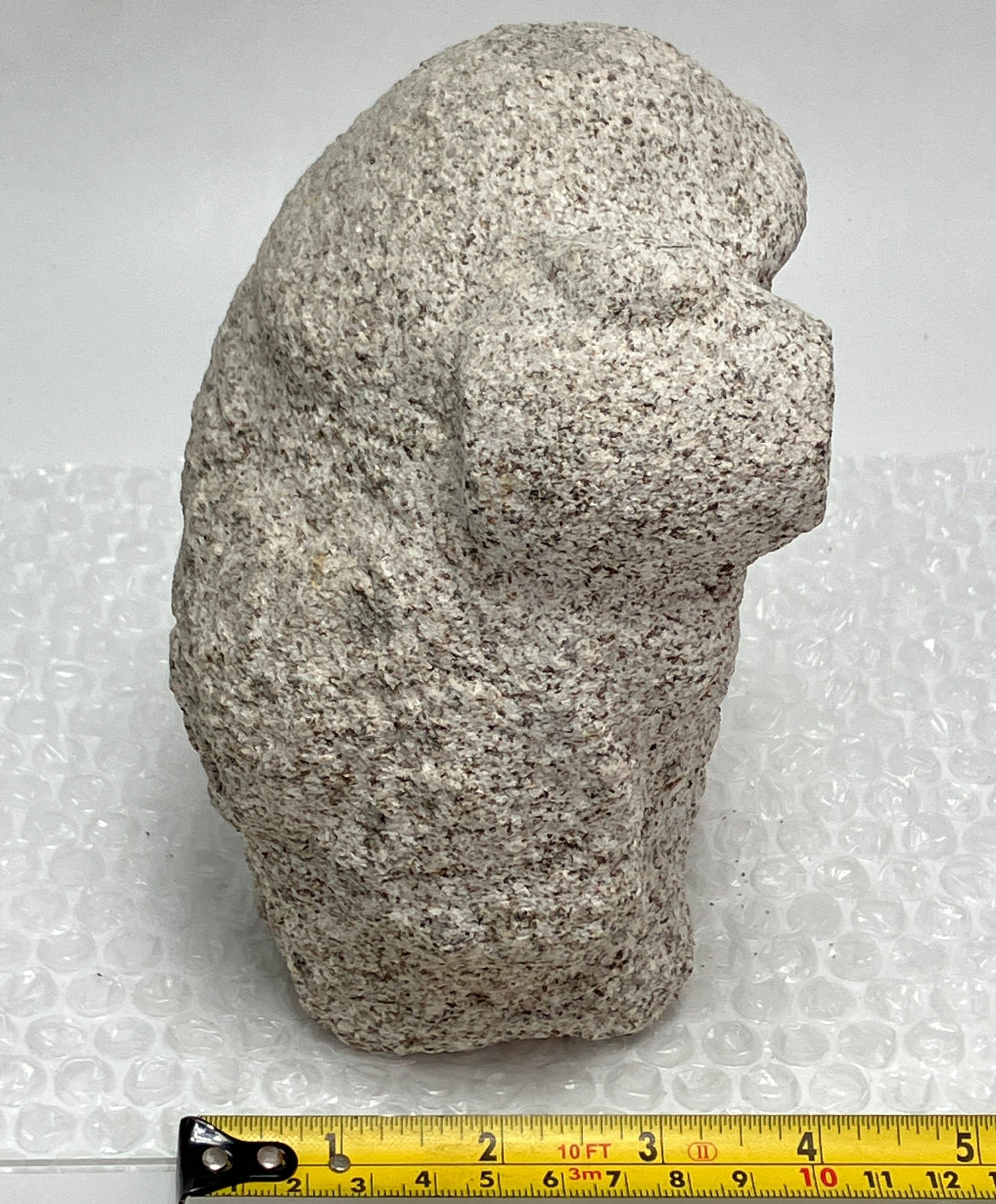 Daikokuten Jizo Gray Granite Stone Sculpture