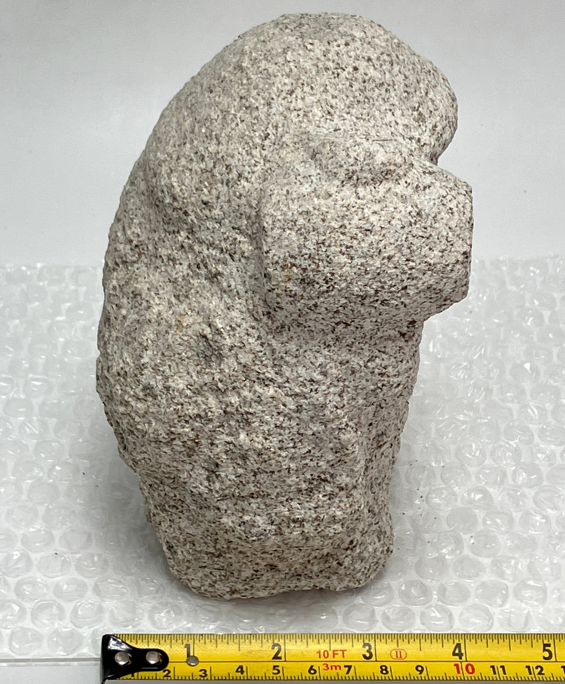 Daikokuten Jizo Gray Granite Stone Sculpture