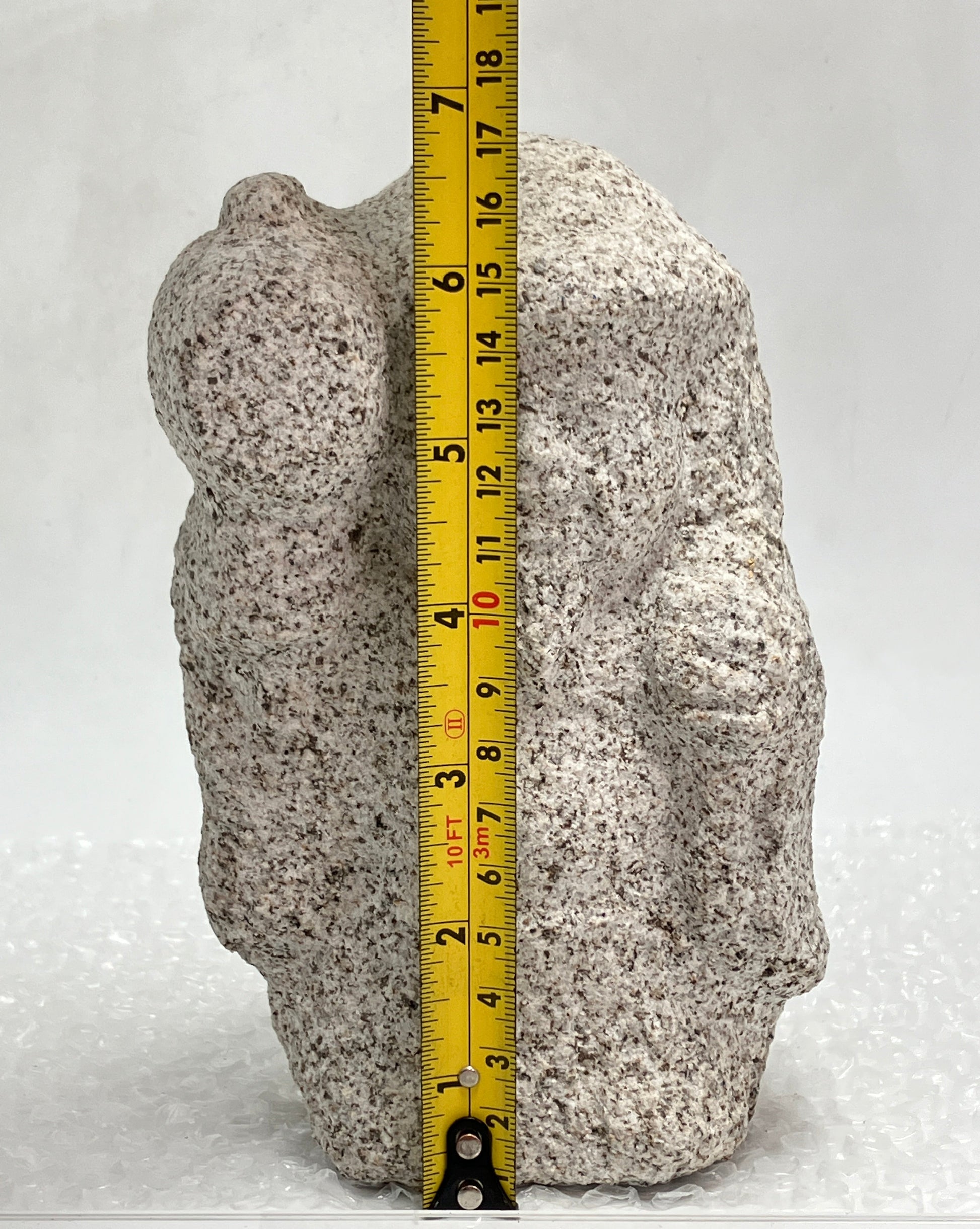 Daikokuten Jizo Gray Granite Stone Sculpture