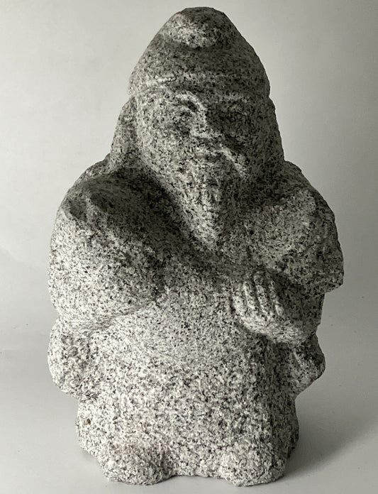 Ebisu mythology Gray Granite Stone Sculpture