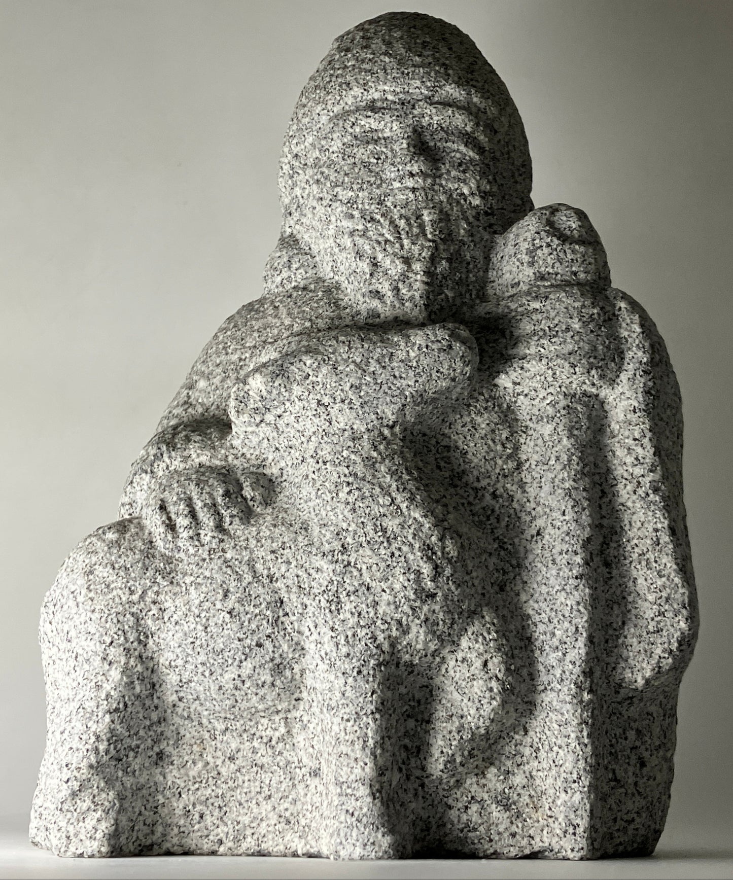 Jurojin Gray Granite Stone Sculpture