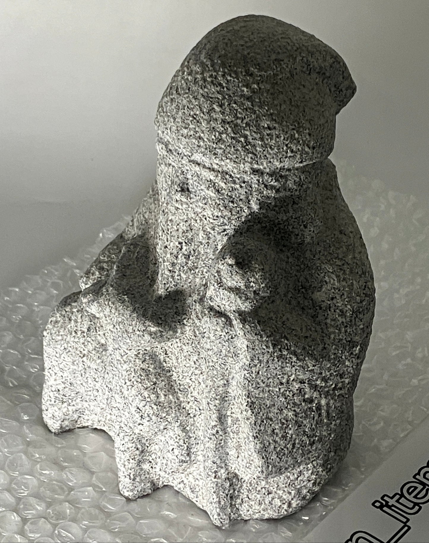 Jurojin Gray Granite Stone Sculpture