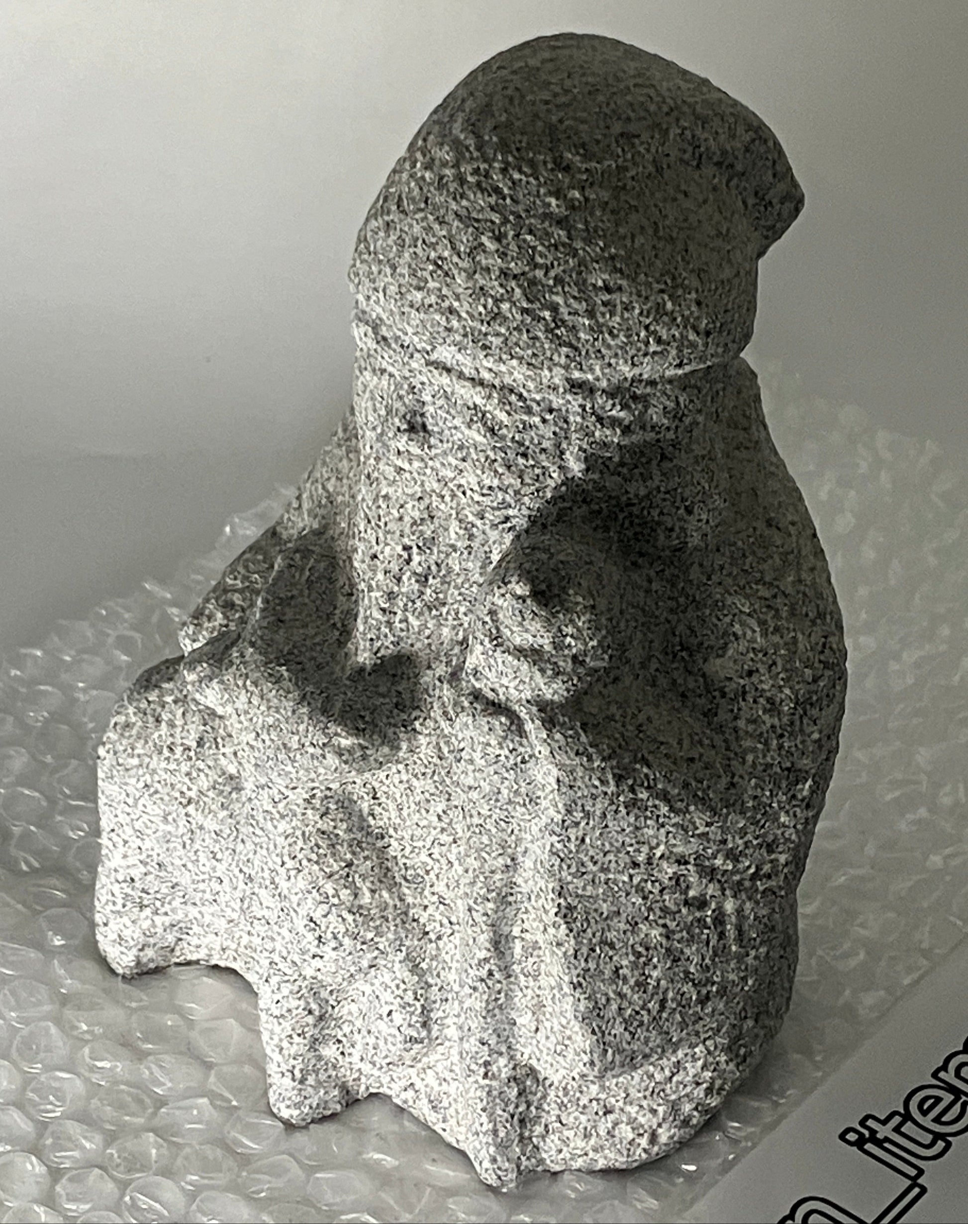 Jurojin Gray Granite Stone Sculpture