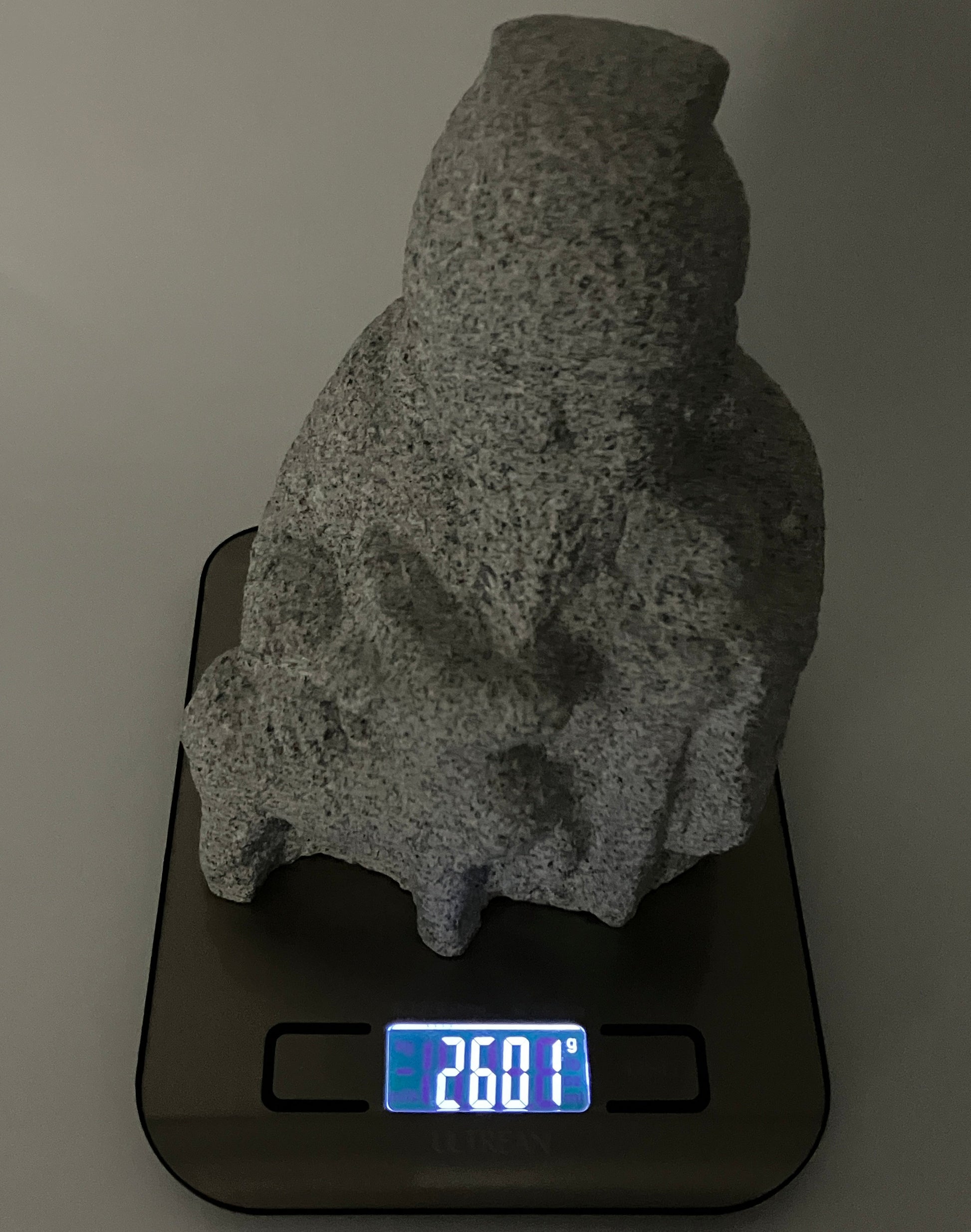 Jurojin Gray Granite Stone Sculpture