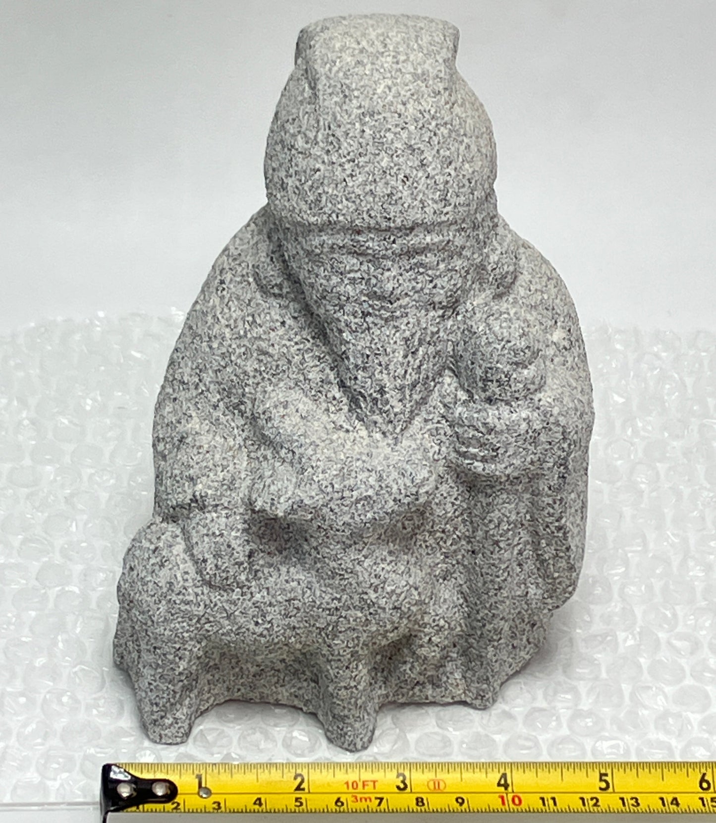 Jurojin Gray Granite Stone Sculpture