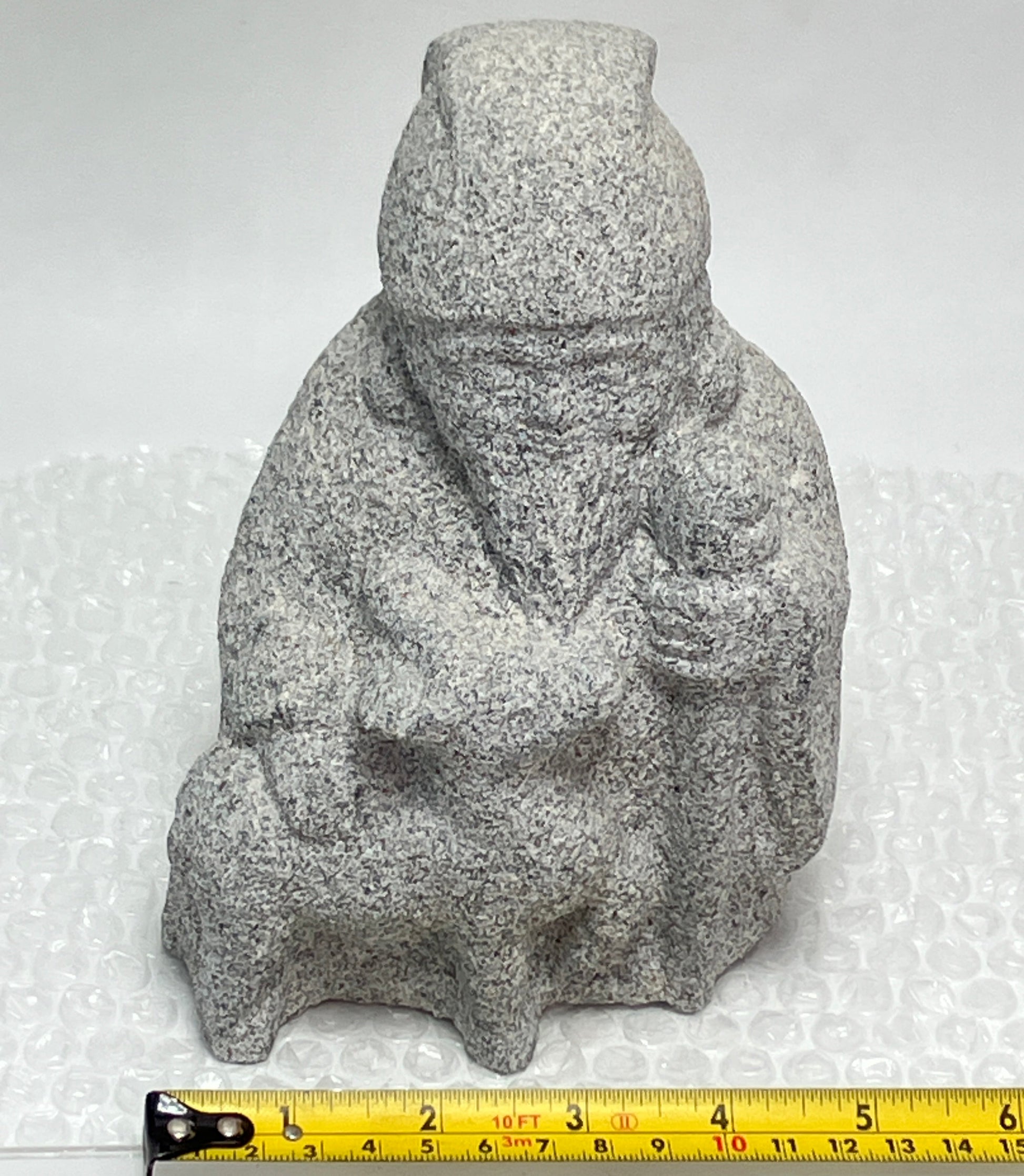 Jurojin Gray Granite Stone Sculpture