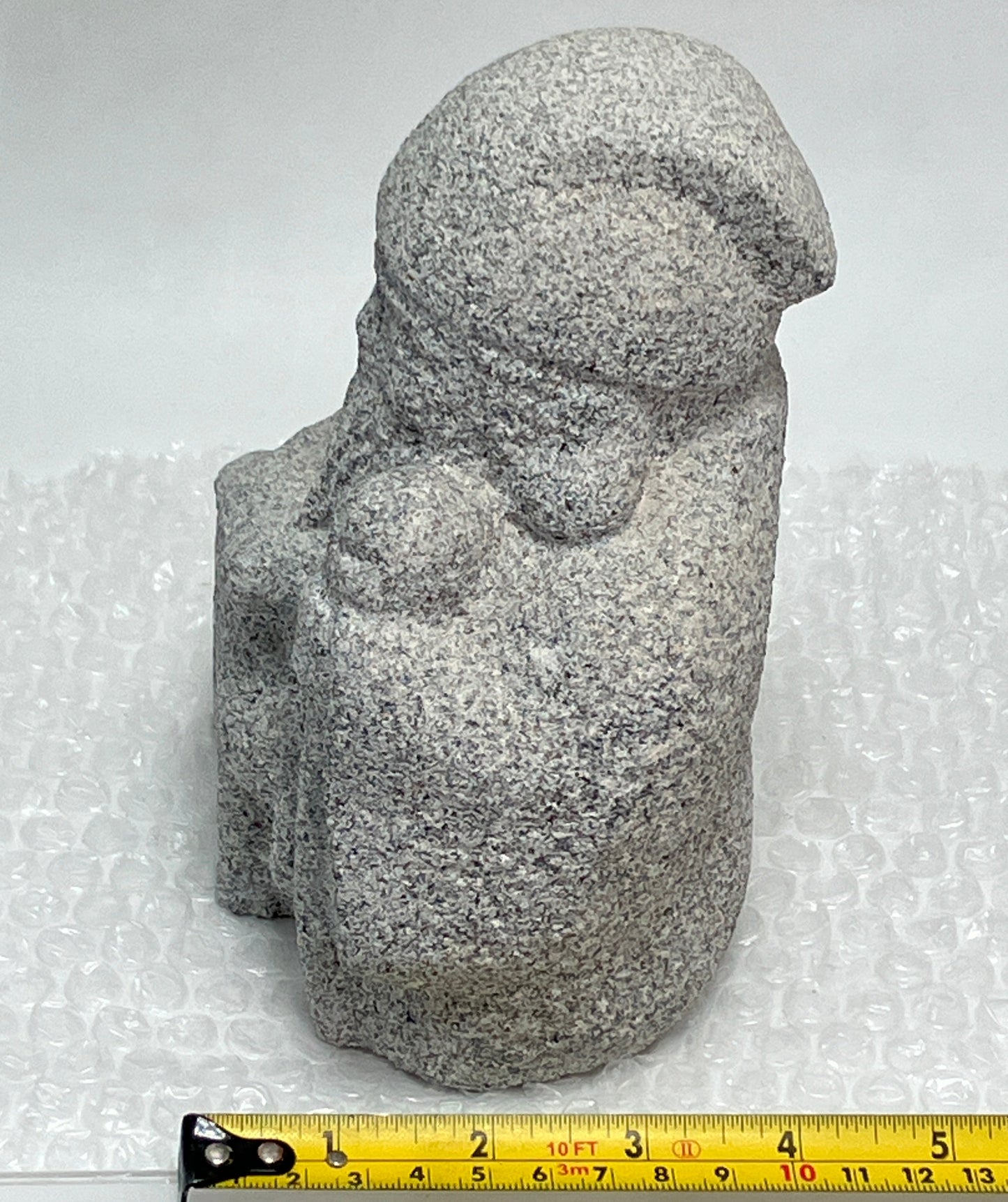 Jurojin Gray Granite Stone Sculpture