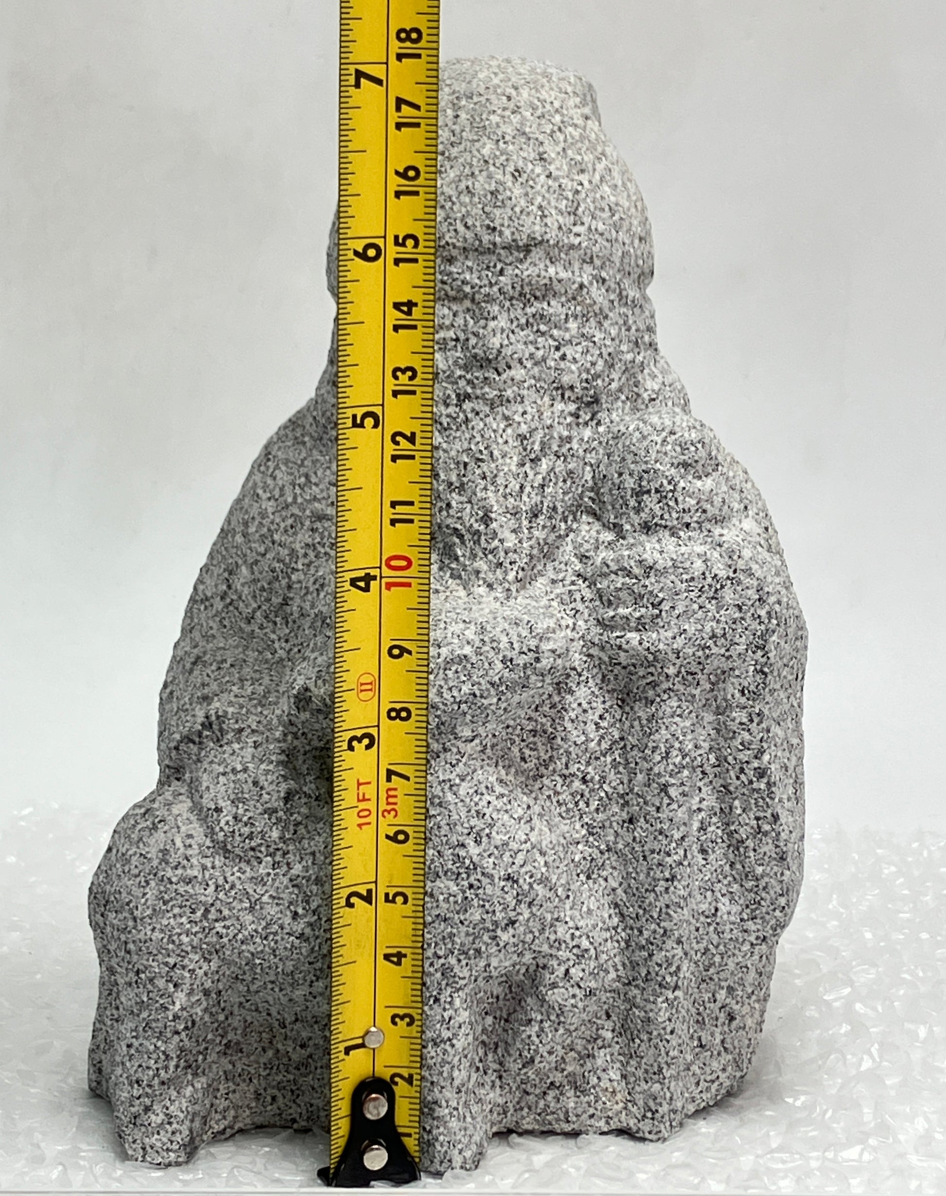 Jurojin Gray Granite Stone Sculpture