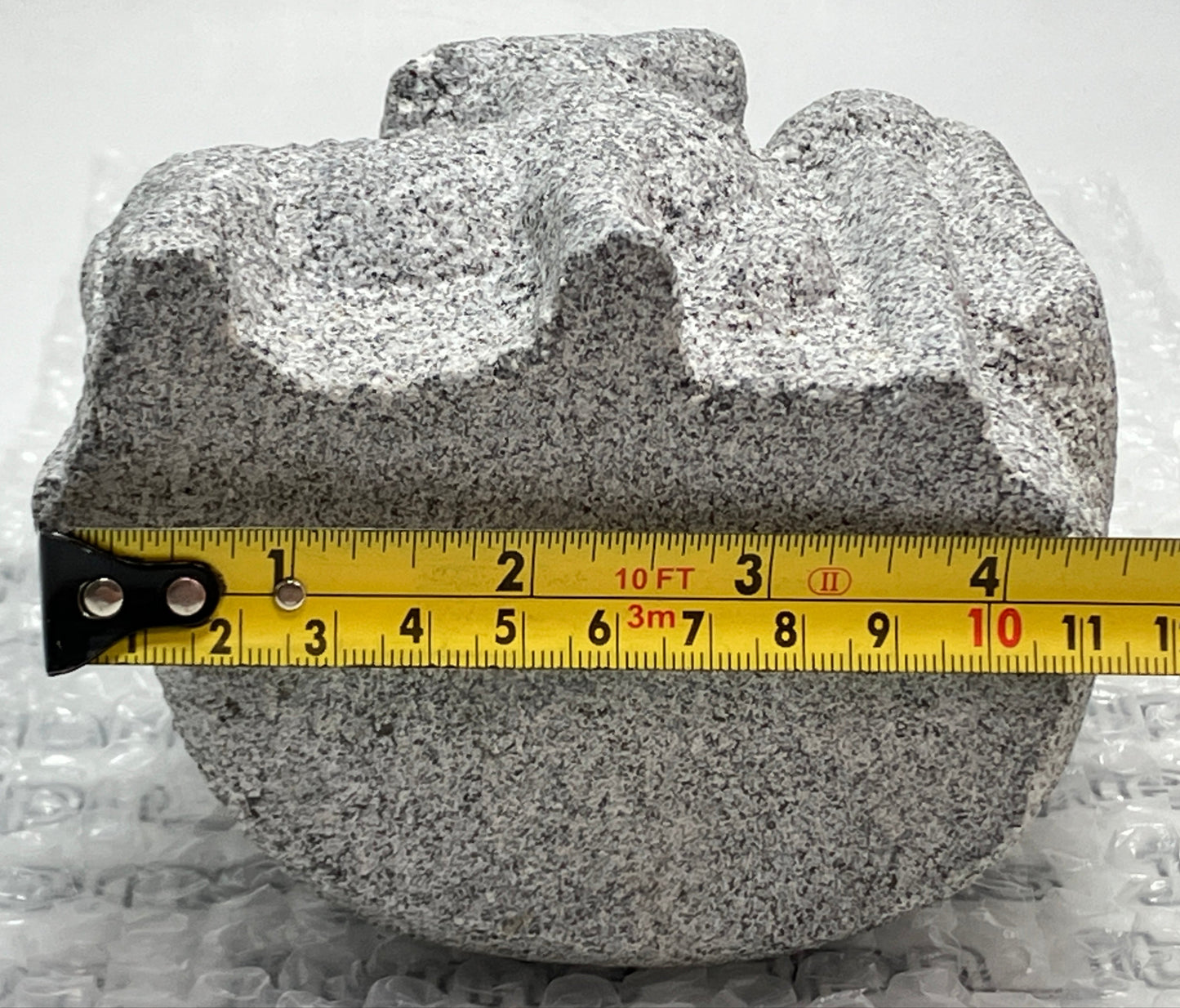 Seven Lucky Gods Jizo Jurojin Gray Granite Stone Sculpture Handmade Japan Garden