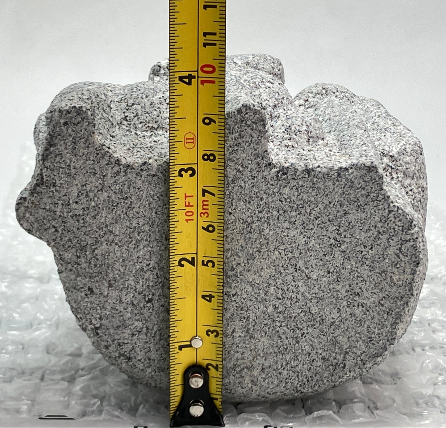 Seven Lucky Gods Jizo Jurojin Gray Granite Stone Sculpture Handmade Japan Garden