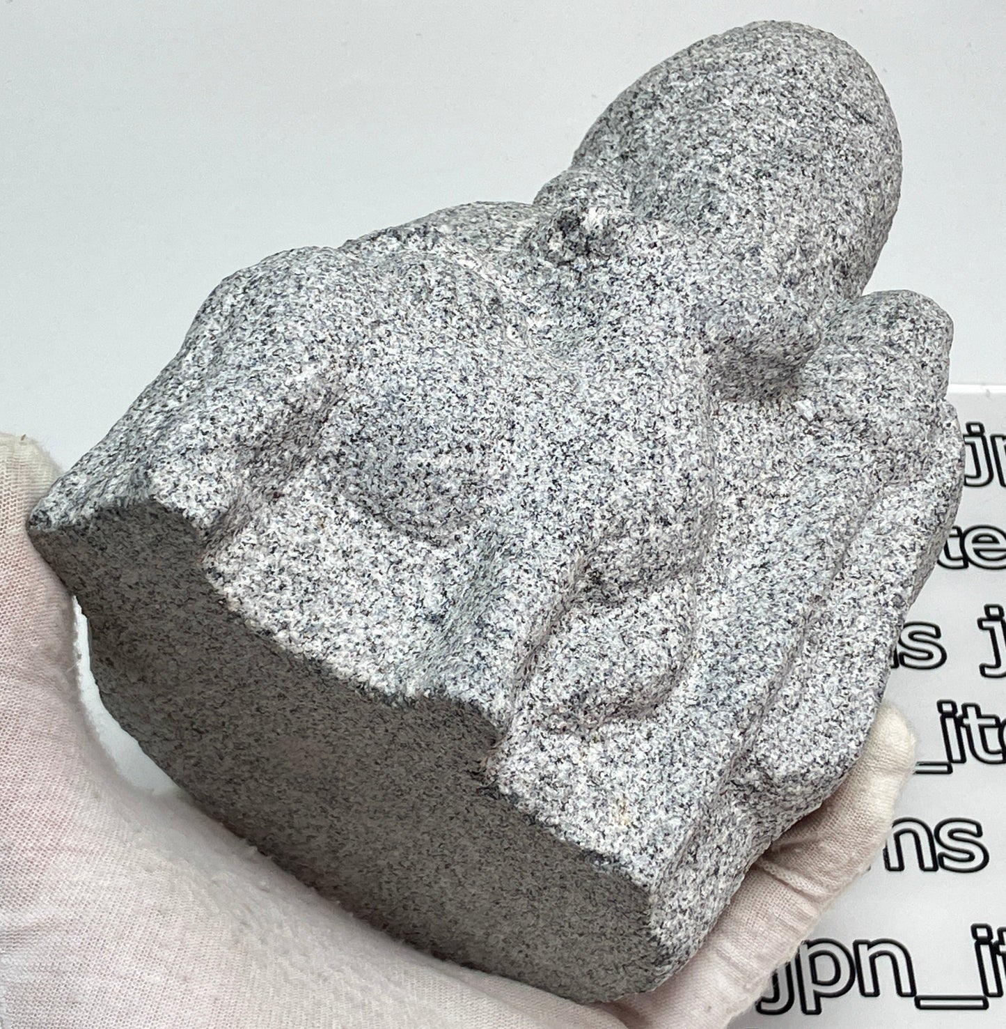 Jurojin Gray Granite Stone Sculpture