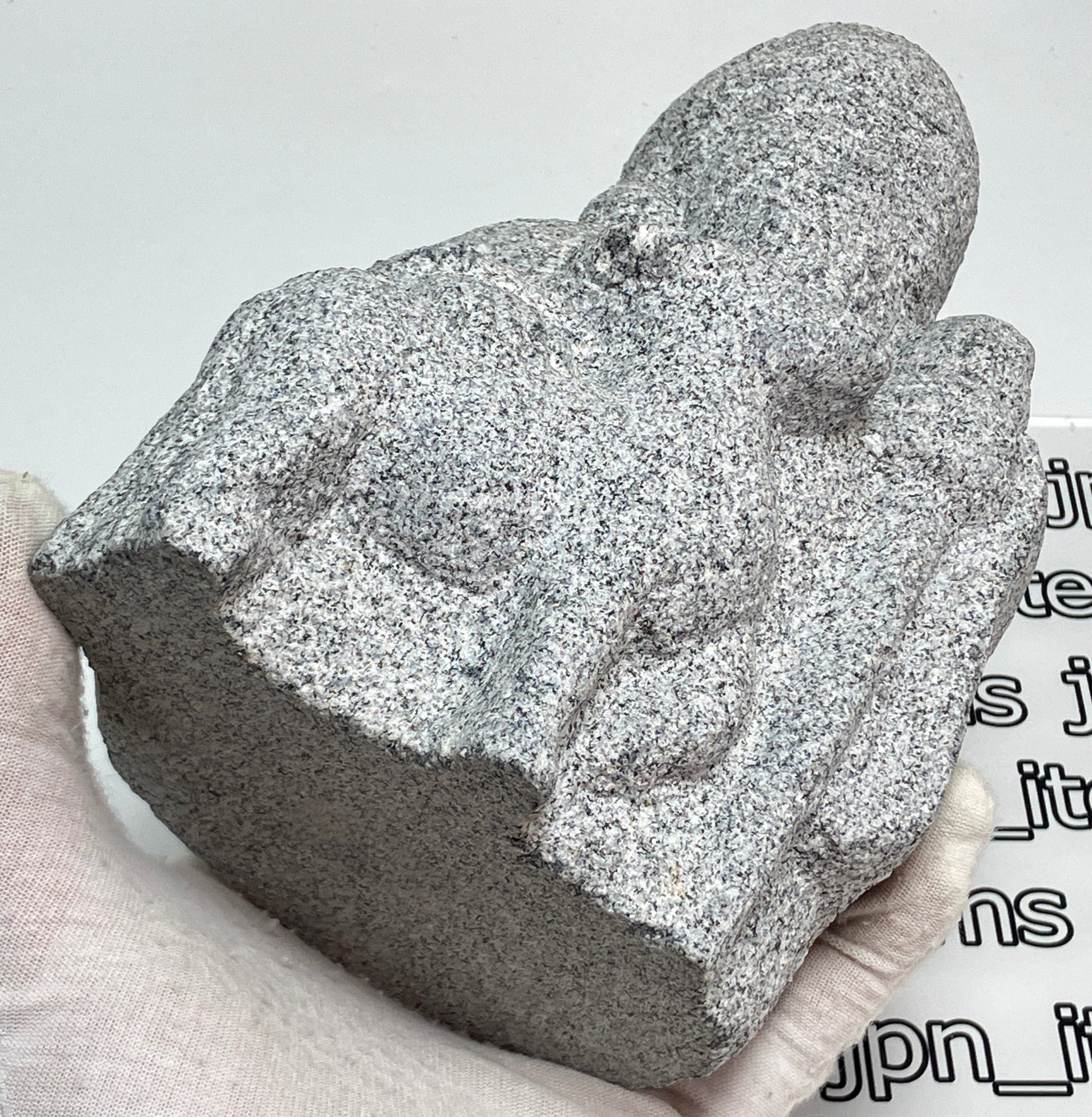Jurojin Gray Granite Stone Sculpture