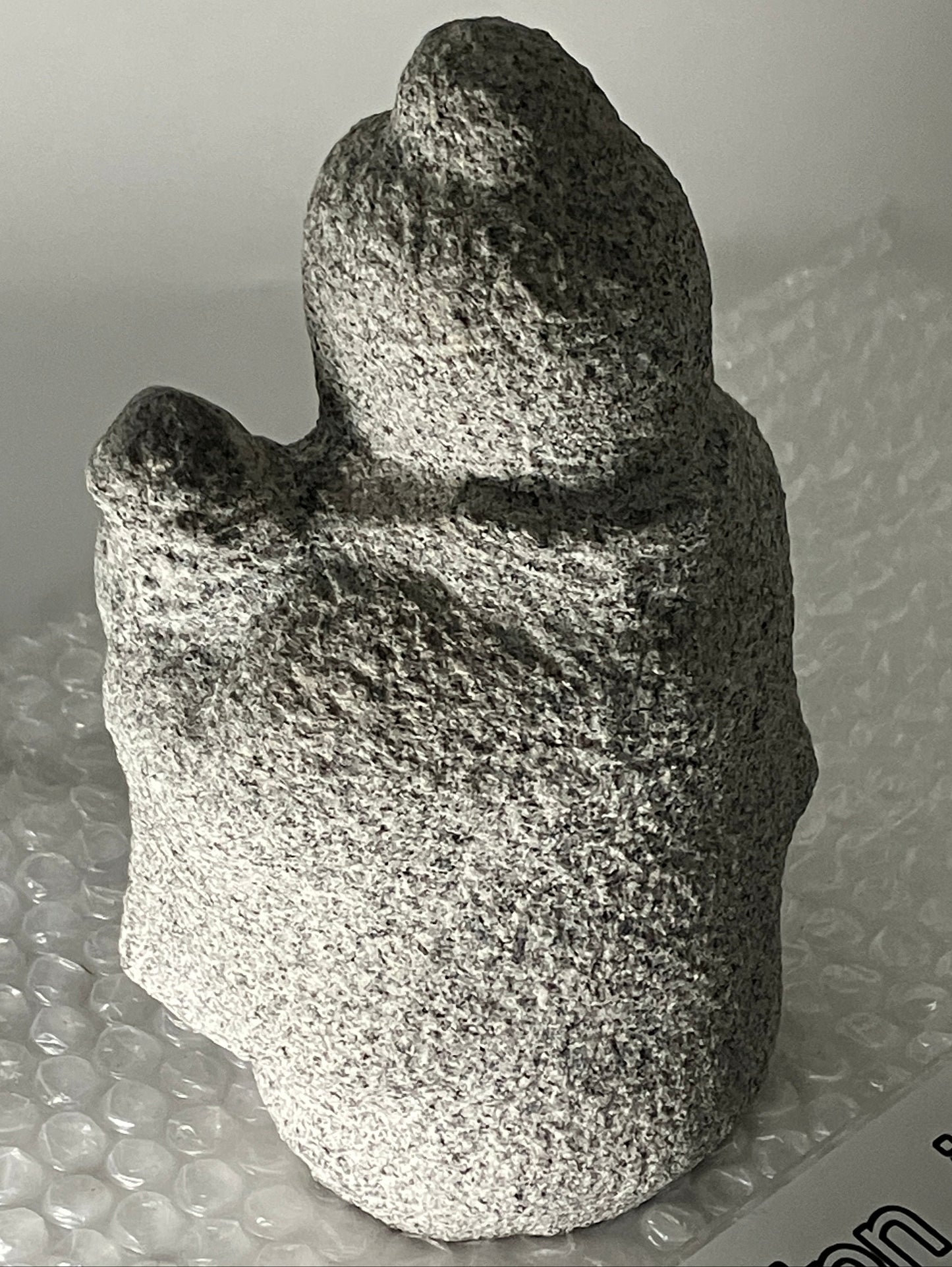 Seven Lucky Gods Jizo Benzaiten Gray Granite Stone Sculpture Japanese Garden
