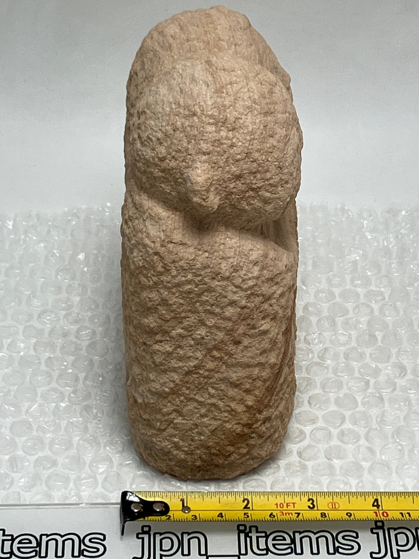 Good friends Children Jizo Brown sandstone Sculpture Handmade Japanese Garden