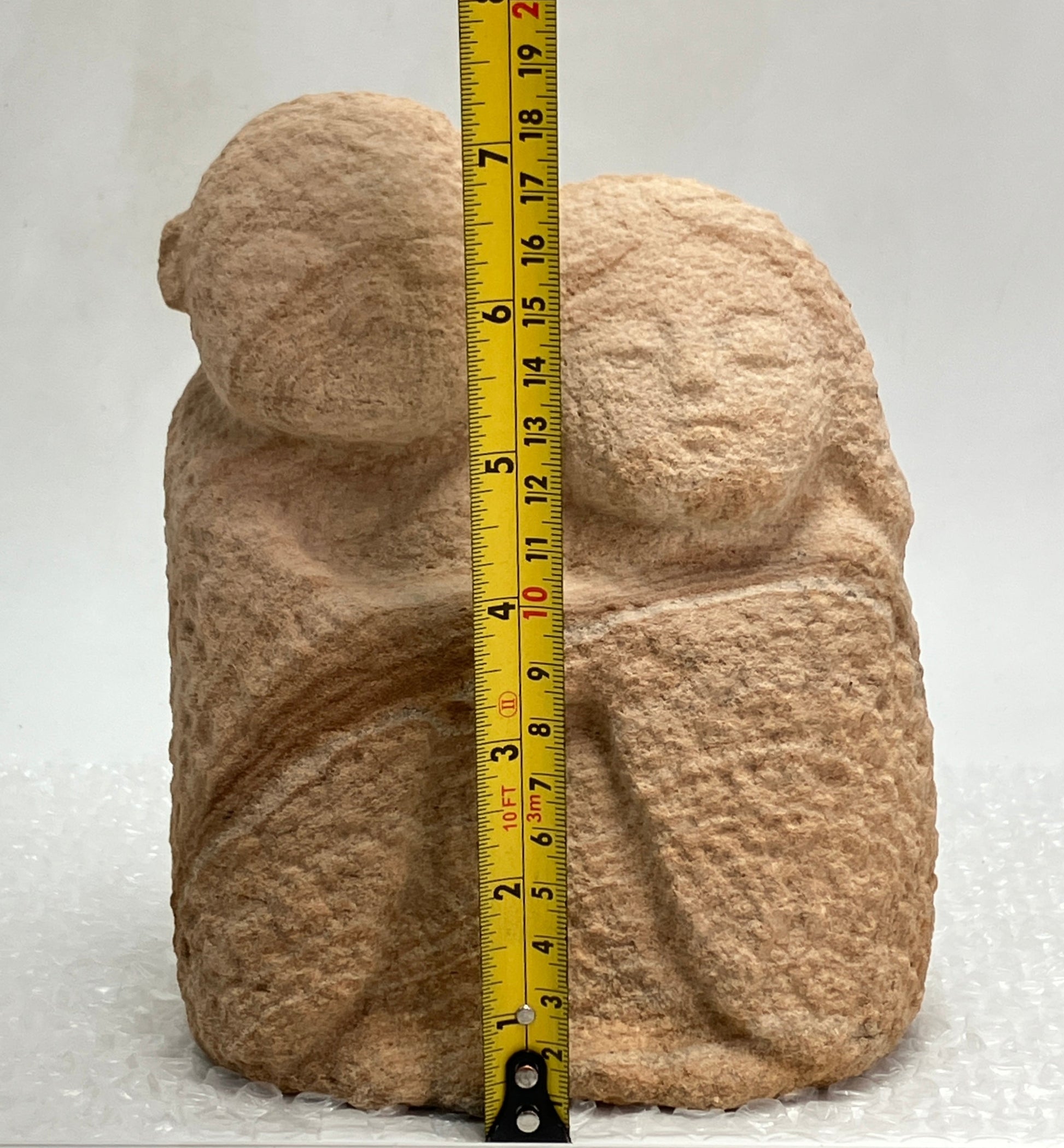 Good friends Children Jizo Brown sandstone Sculpture