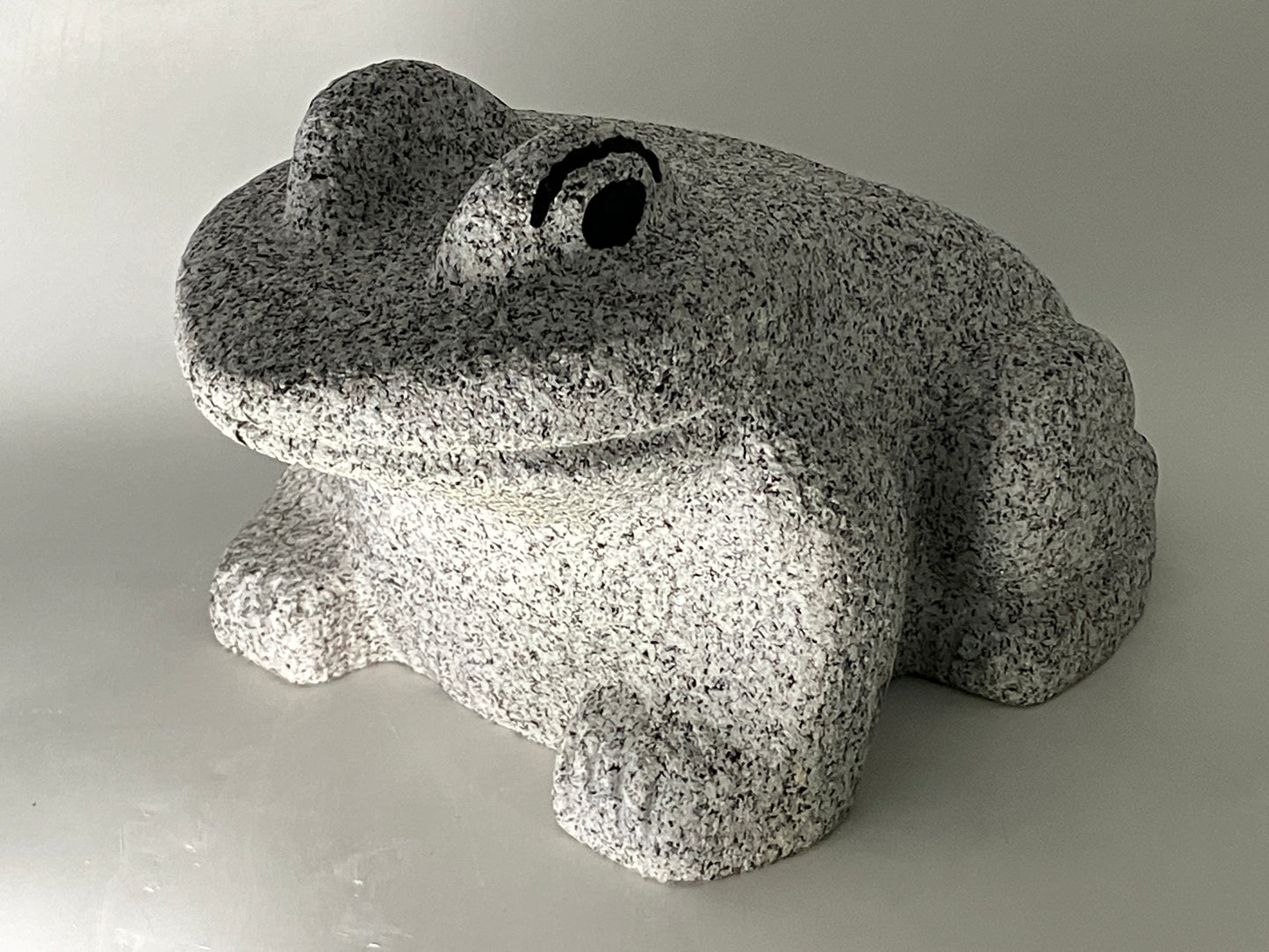 Gray Frog Granite Stone Sculpture Handmade Japanese