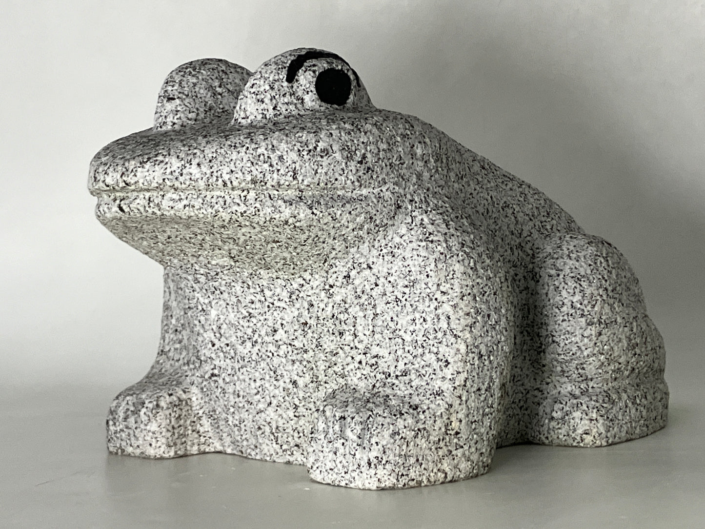 Gray Frog Granite Stone Sculpture Handmade Japanese