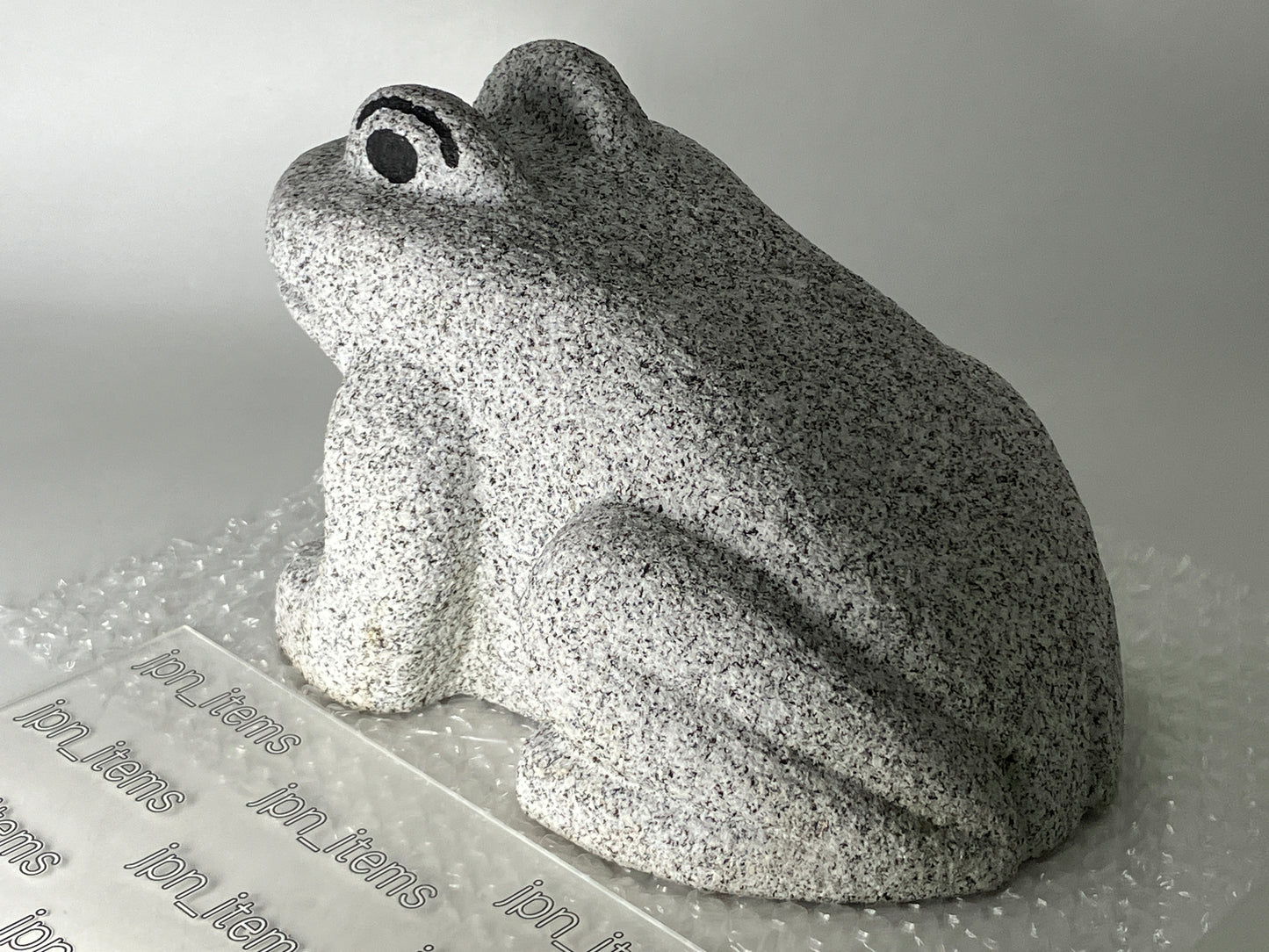 Gray Frog Granite Stone Sculpture Handmade Japanese