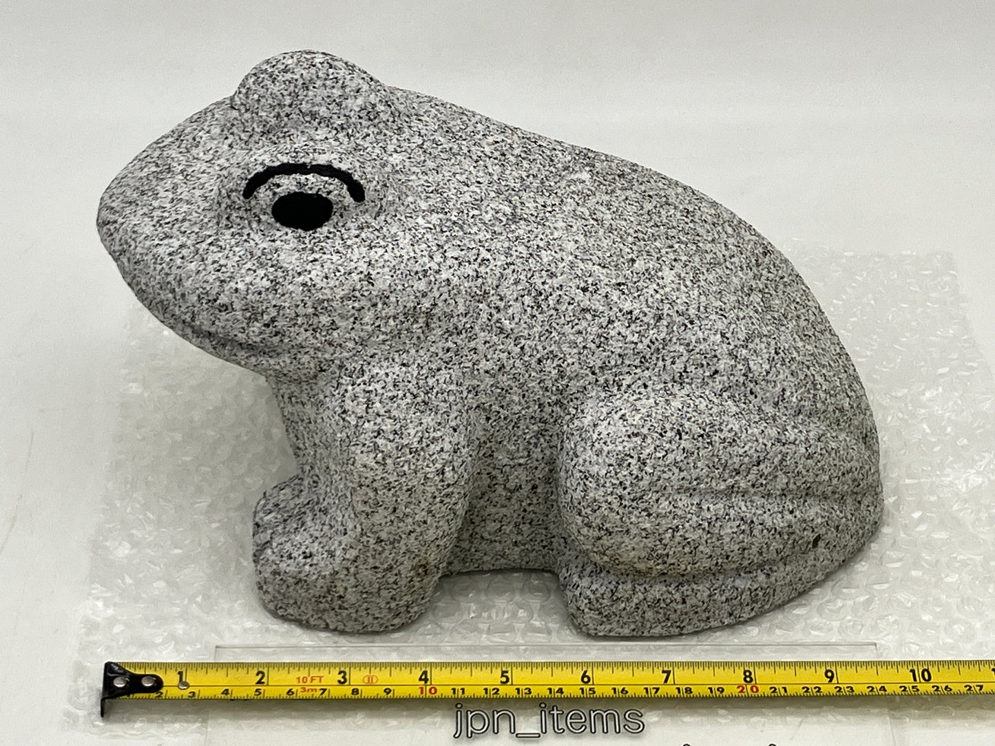 Gray Frog Granite Stone Sculpture Handmade Japanese