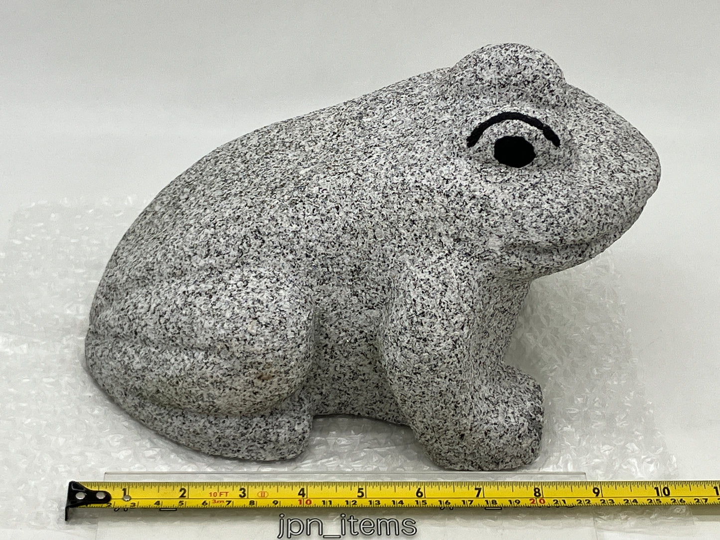 Gray Frog Granite Stone Sculpture Handmade Japanese