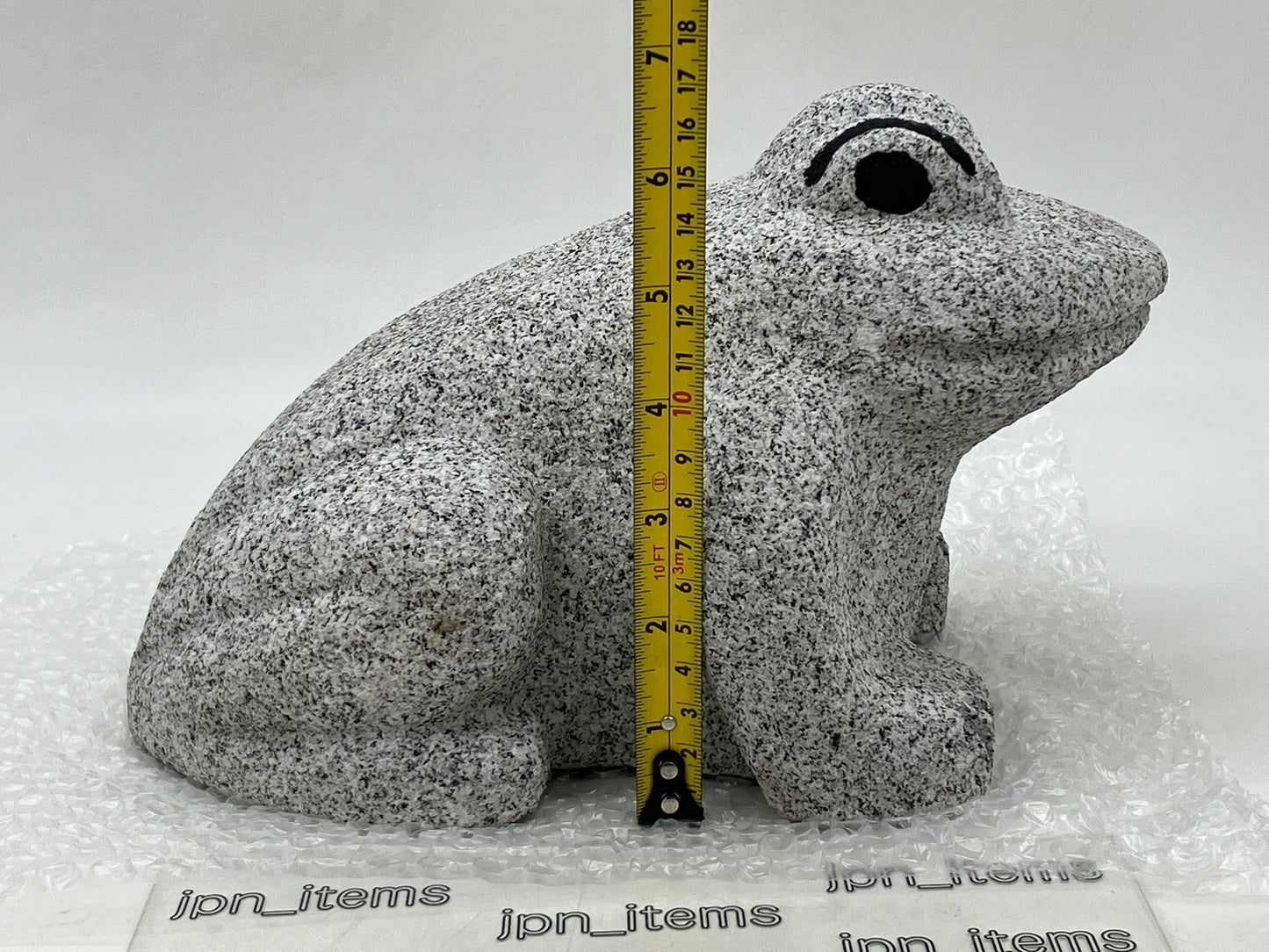 Gray Frog Granite Stone Sculpture Handmade Japanese