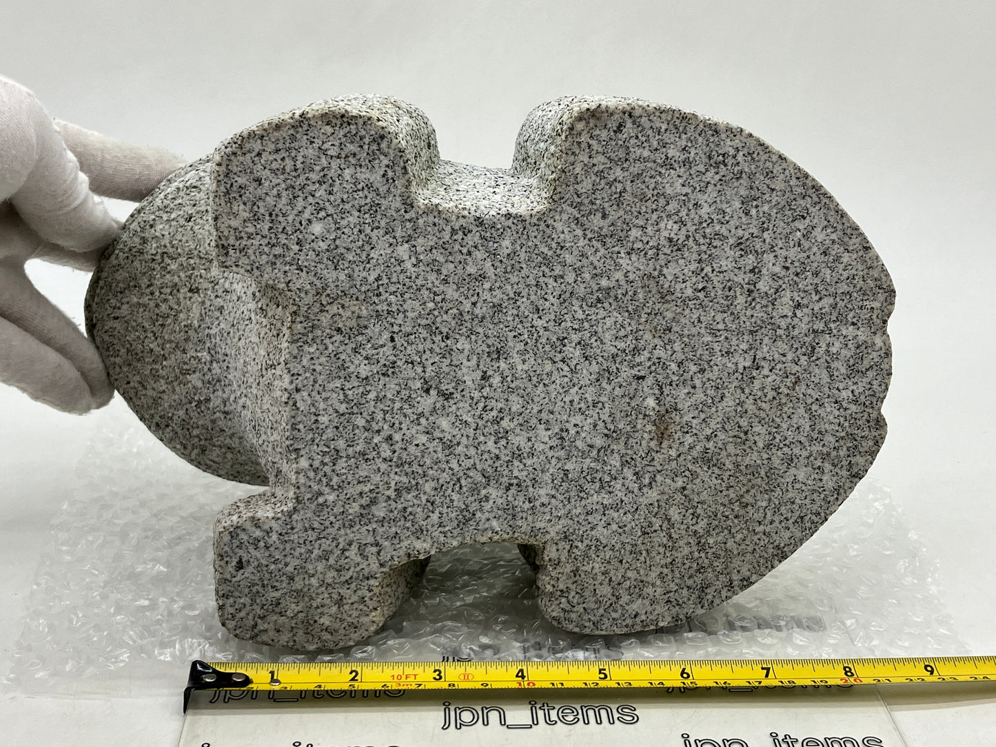 Gray Frog Granite Stone Sculpture Handmade Japanese