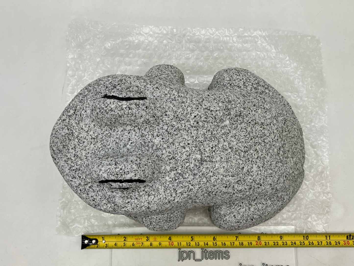 Gray Frog Granite Stone Sculpture Handmade Japanese