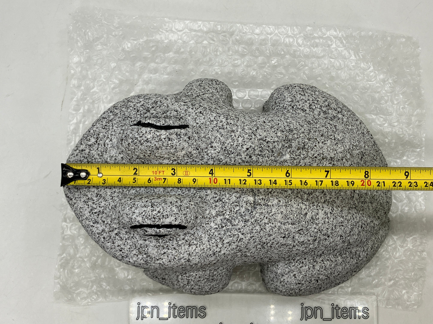 Gray Frog Granite Stone Sculpture Handmade Japanese