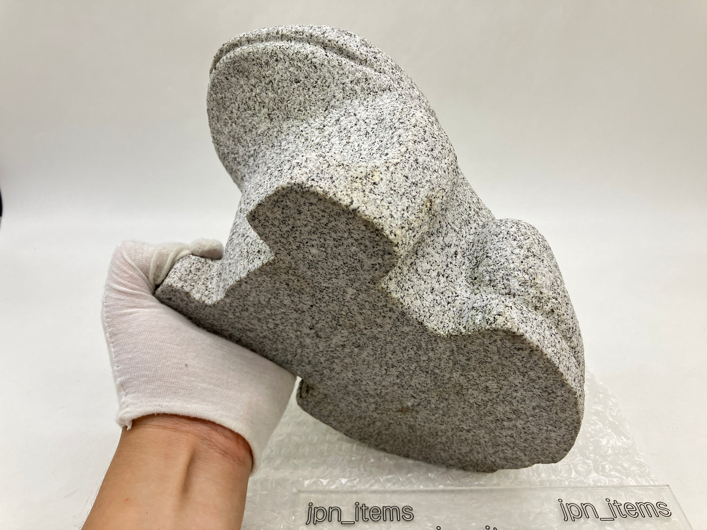 Gray Frog Granite Stone Sculpture Handmade Japanese