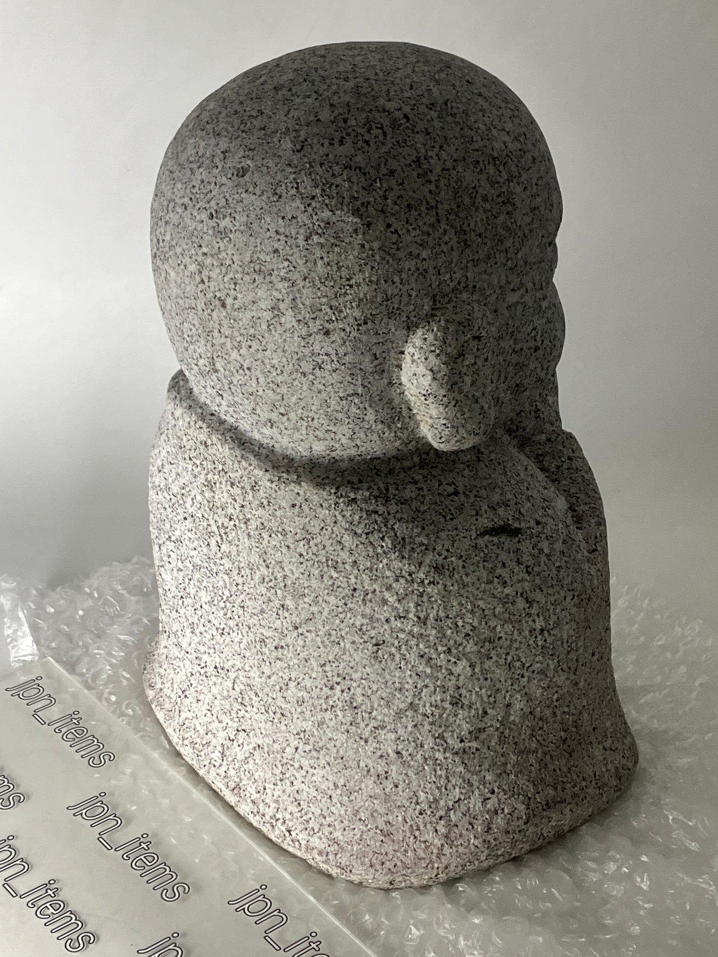 Child Gasshou Jizo Ojizo-Sama Granite Stone Sculpture Handmade Japanese Garden