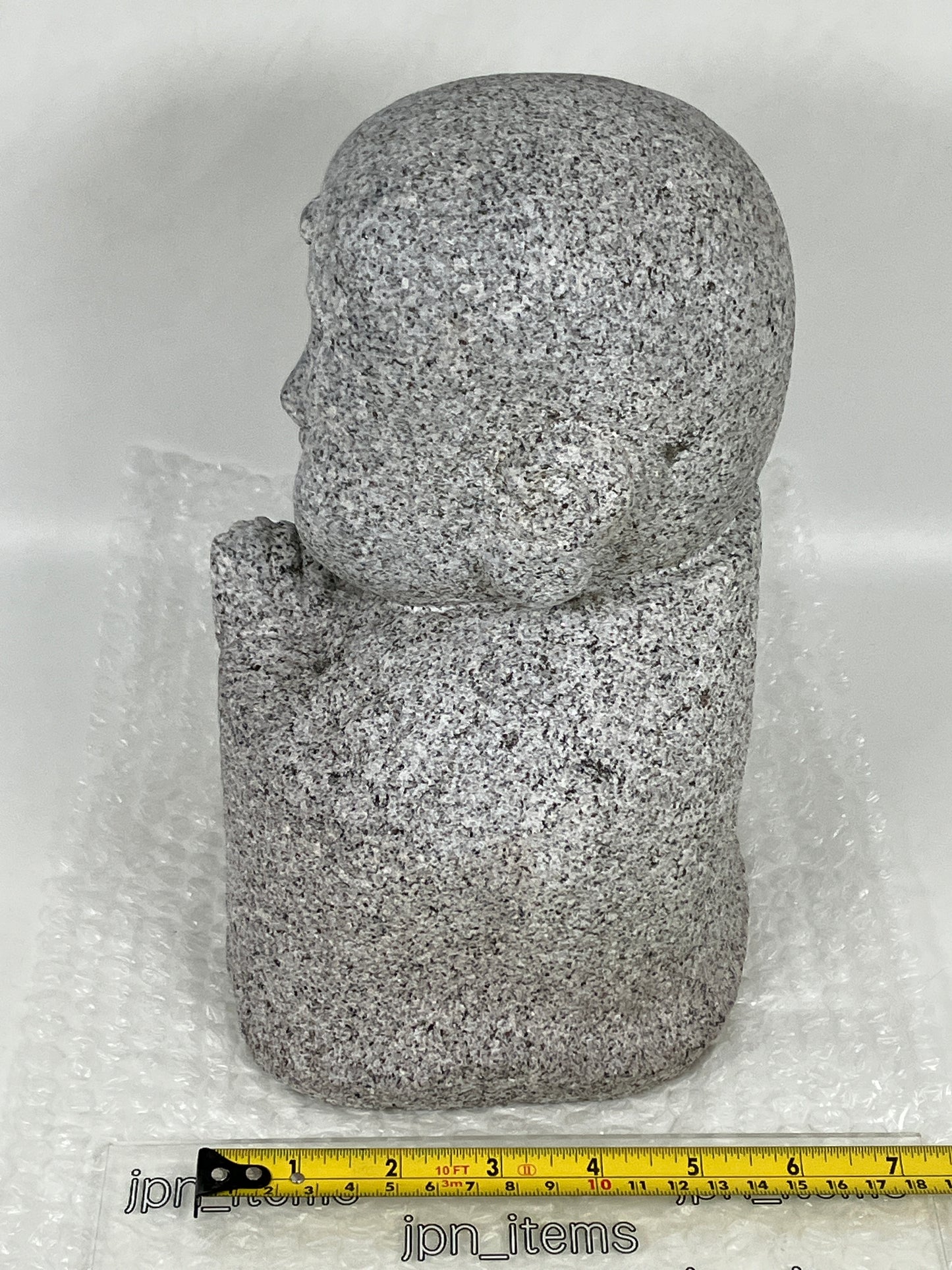 Child Gasshou Jizo Ojizo-Sama Granite Stone Sculpture Handmade Japanese Garden