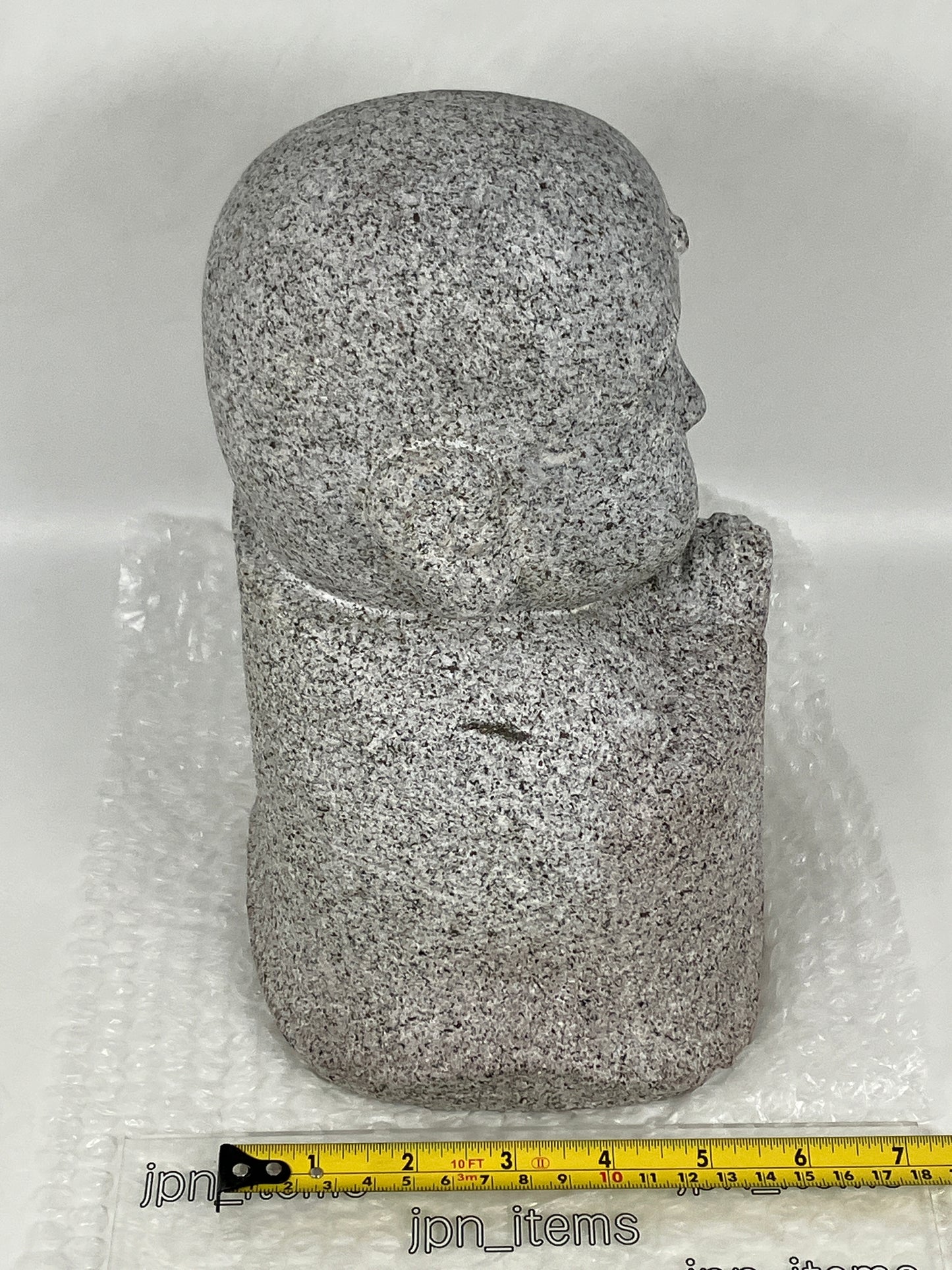 Child Gasshou Jizo Ojizo-Sama Granite Stone Sculpture Handmade Japanese Garden